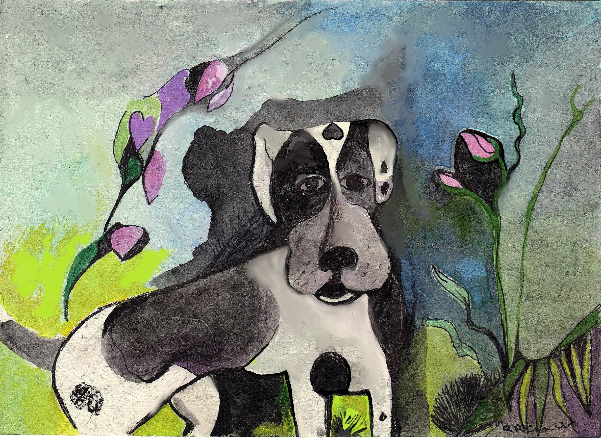 "Polka Dot" 2012, Watercolor on paper