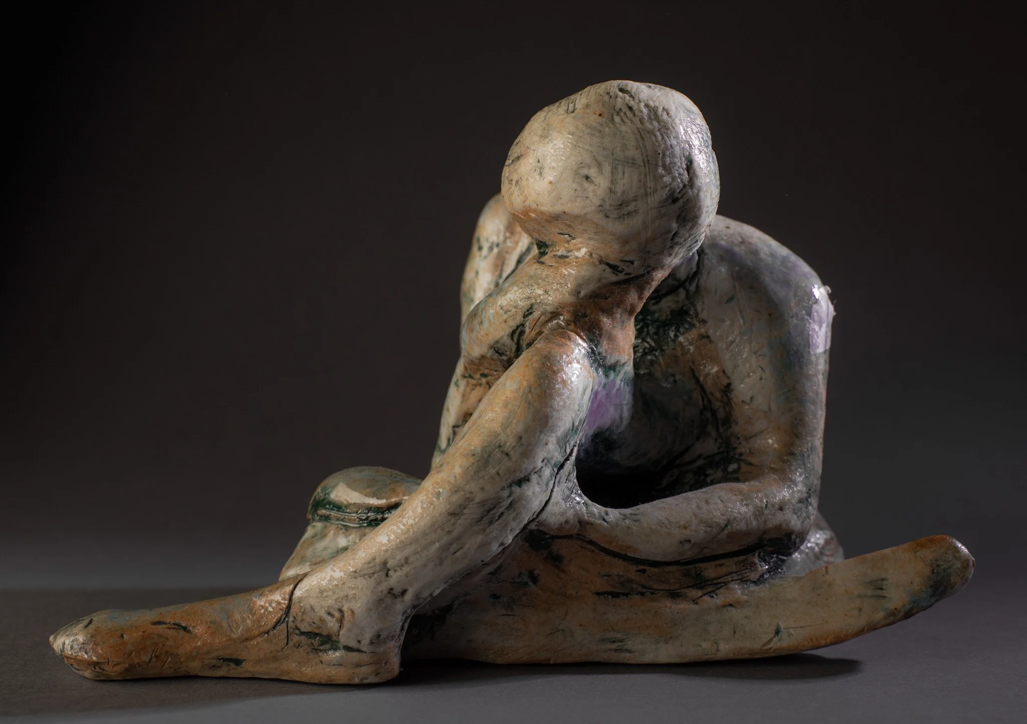 "Contemplating Everything and Nothing" 2020's, Ceramic porcelain sculpture