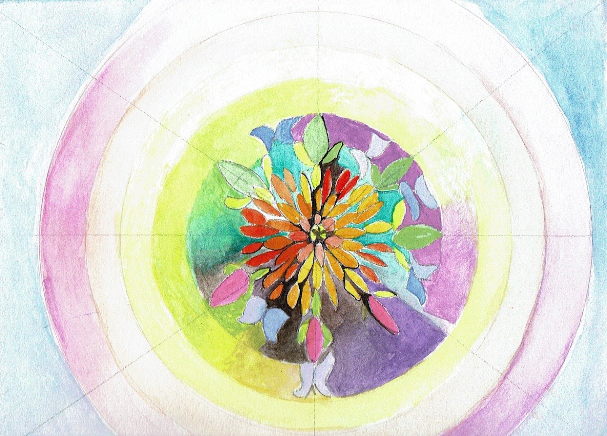 "Universal Flower. Circle of Ten" 2010, Watercolor on paper