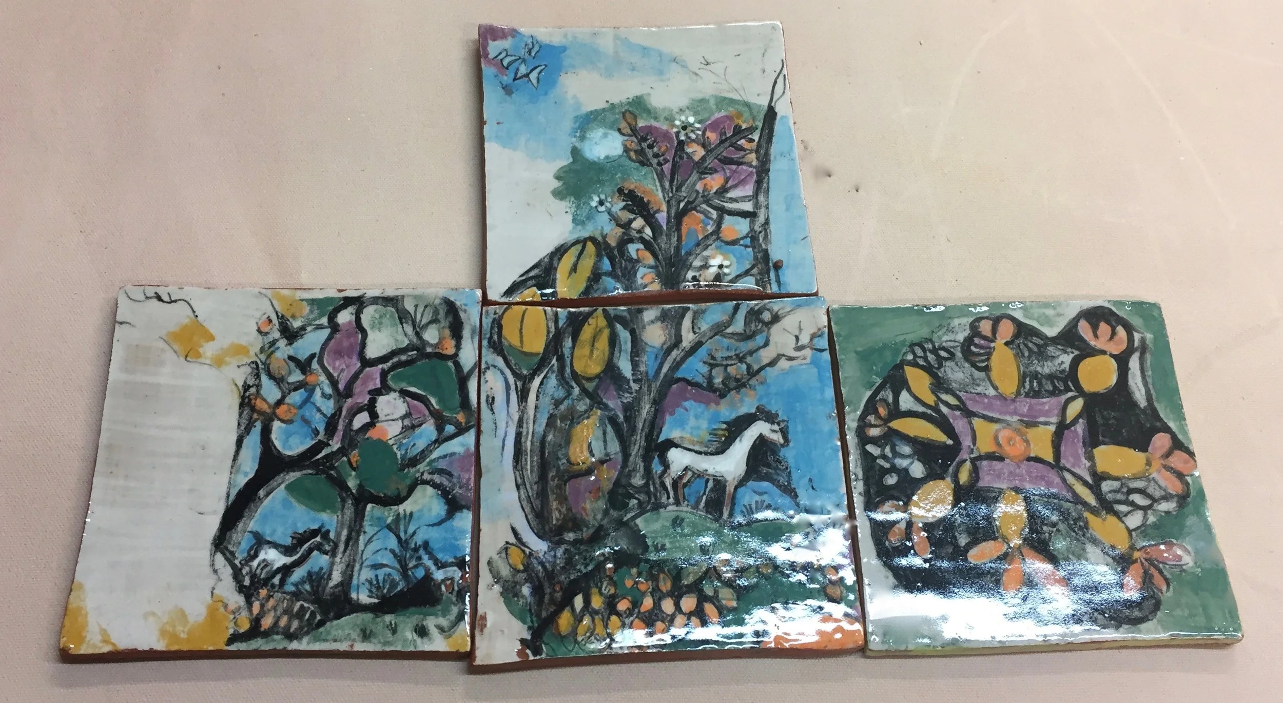 "Wild horses" 2020's, Porcelain ceramic tiles

