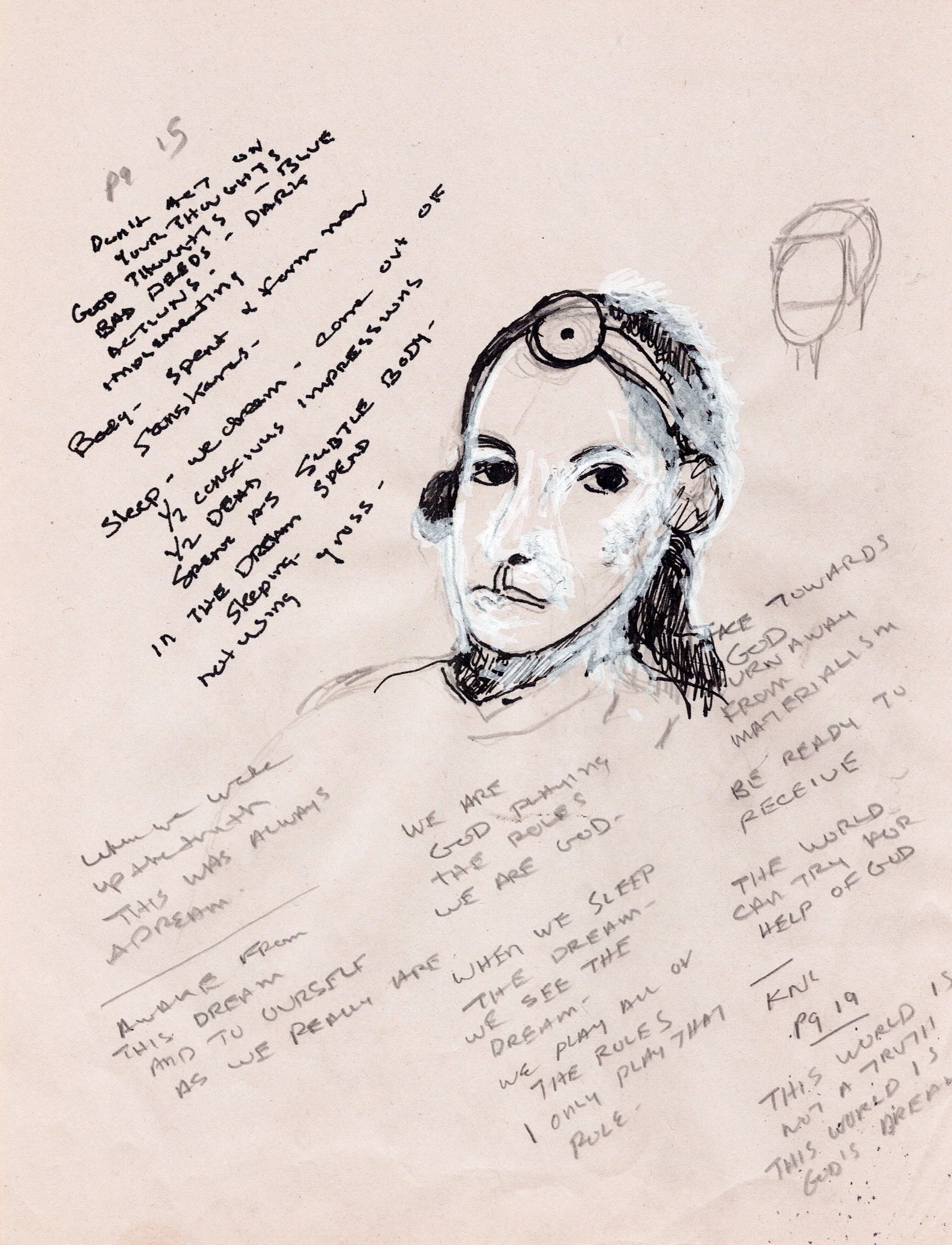 "About Dreams" 2024, Pen, pencil, & colored pencil on paper