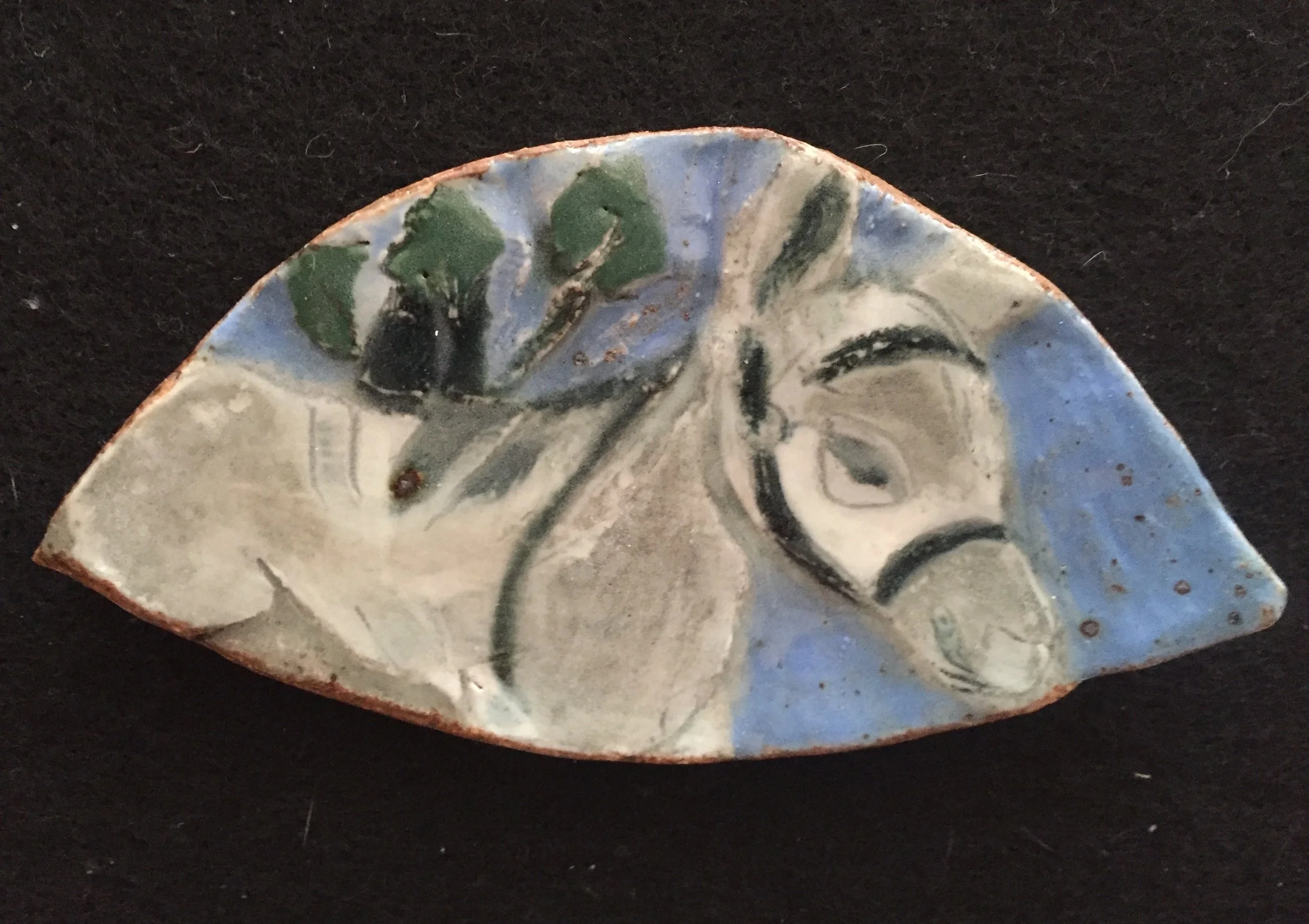 "Donkey Tile #3" 2020's, Porcelain handmade 