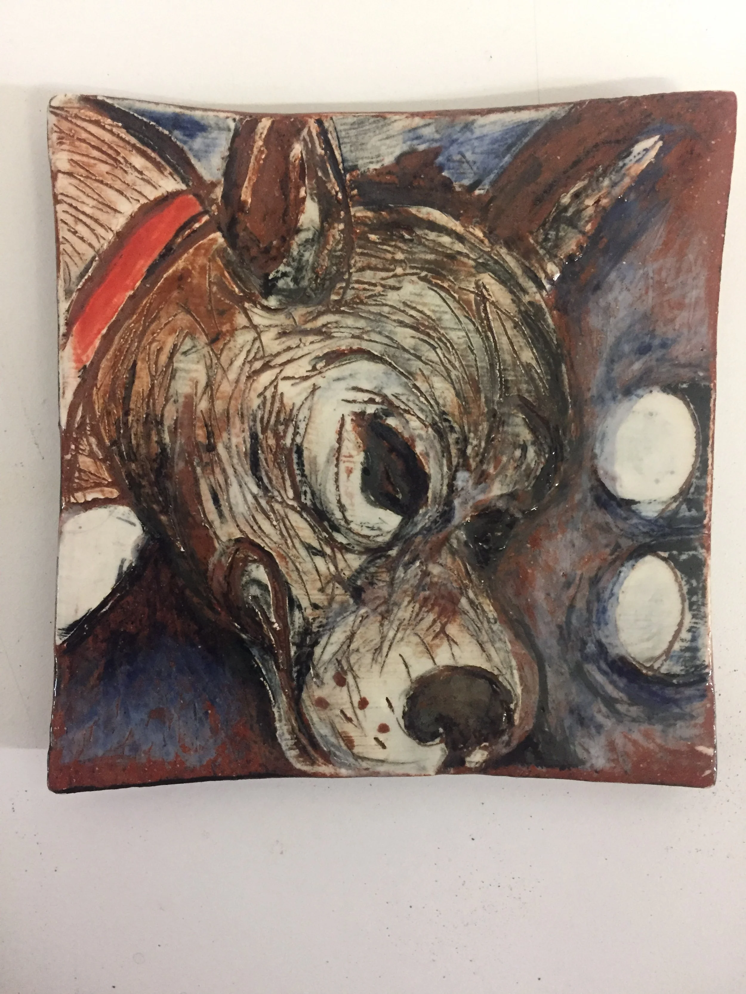 "Mini Sleeping" 2020's, Ceramic terracotta handmade tile 