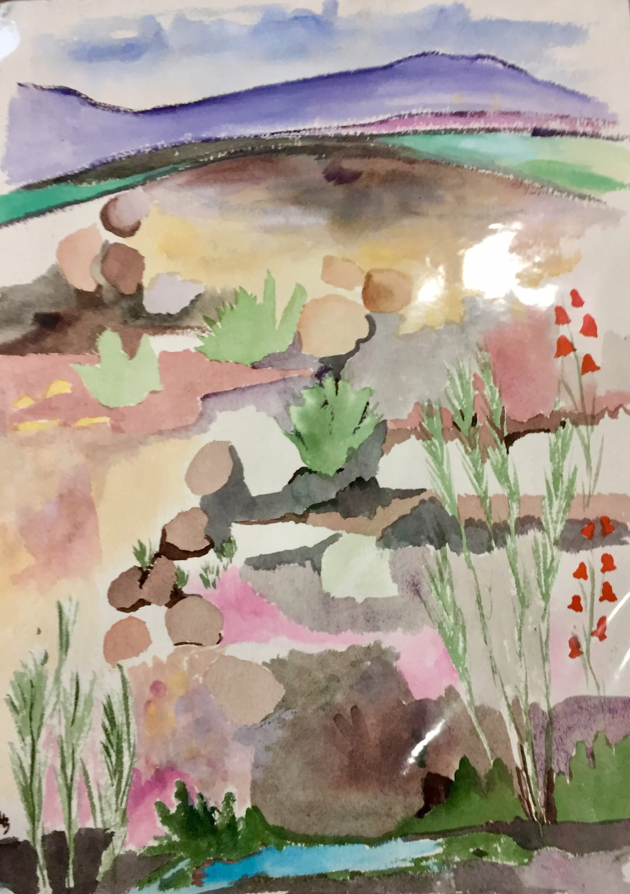 "Series of Desert a Study" 1978, Watercolor on paper, Tucson AZ