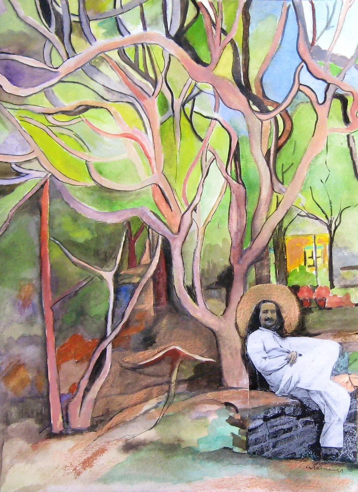 "Welcome Home" 2009, Watercolor on paper