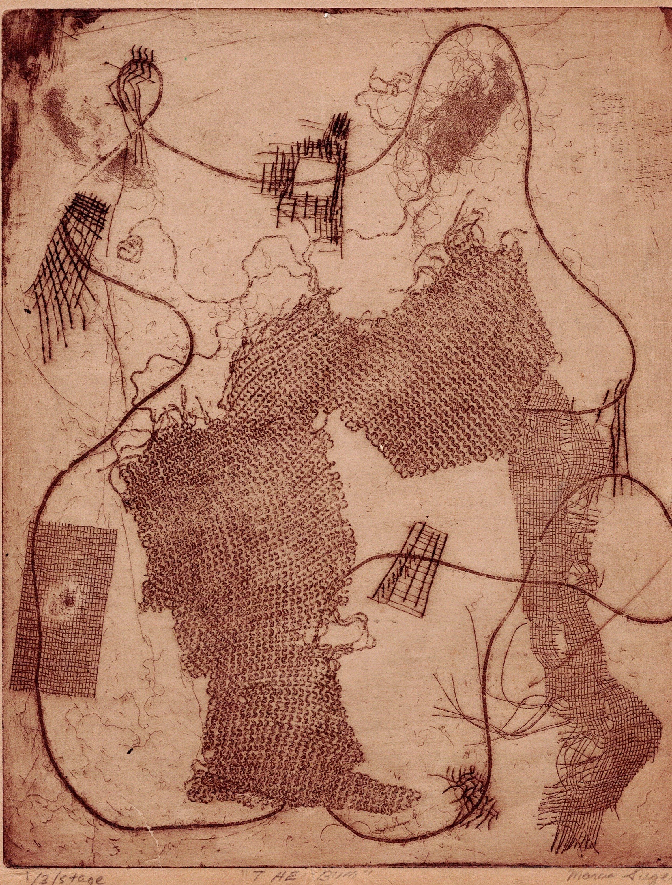 "Fragments & Pieces" 1960's, Lithograph on paper