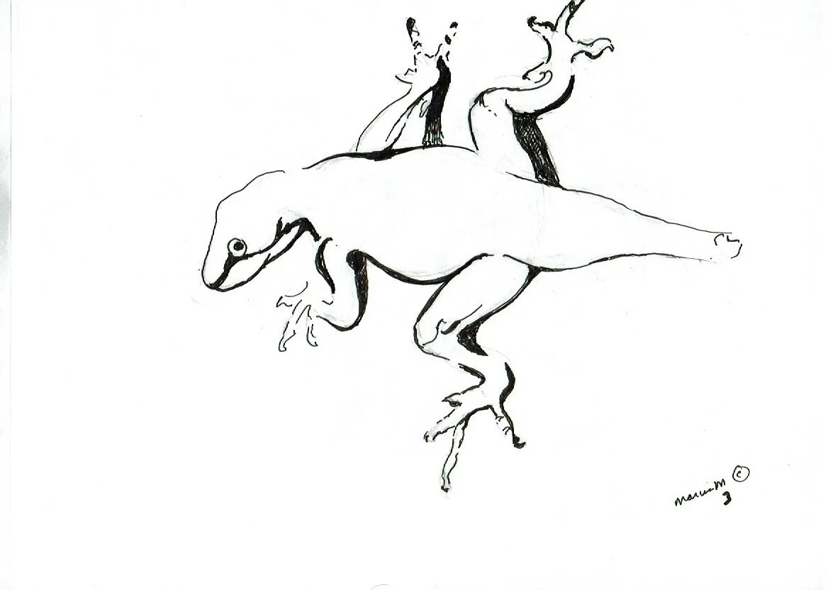 "Lizard 3" (2019, Pen on paper