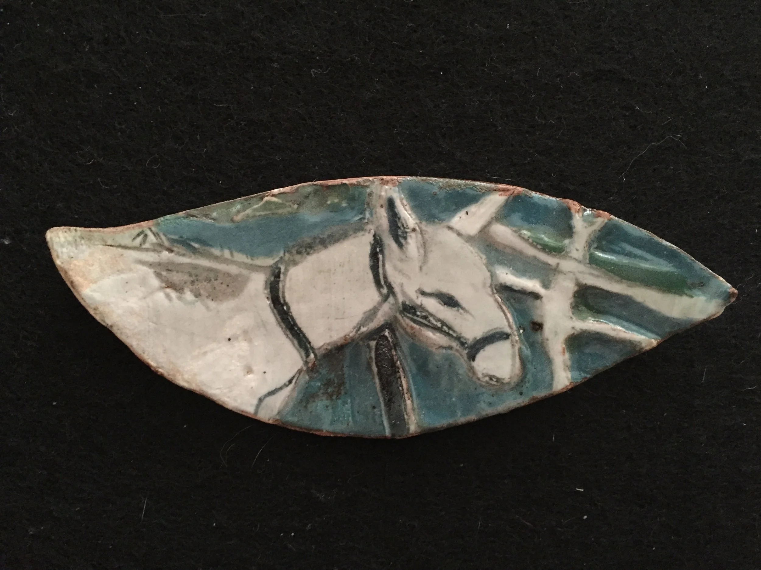 "Donkey Tile #2" 2020's, Porcelain handmade 