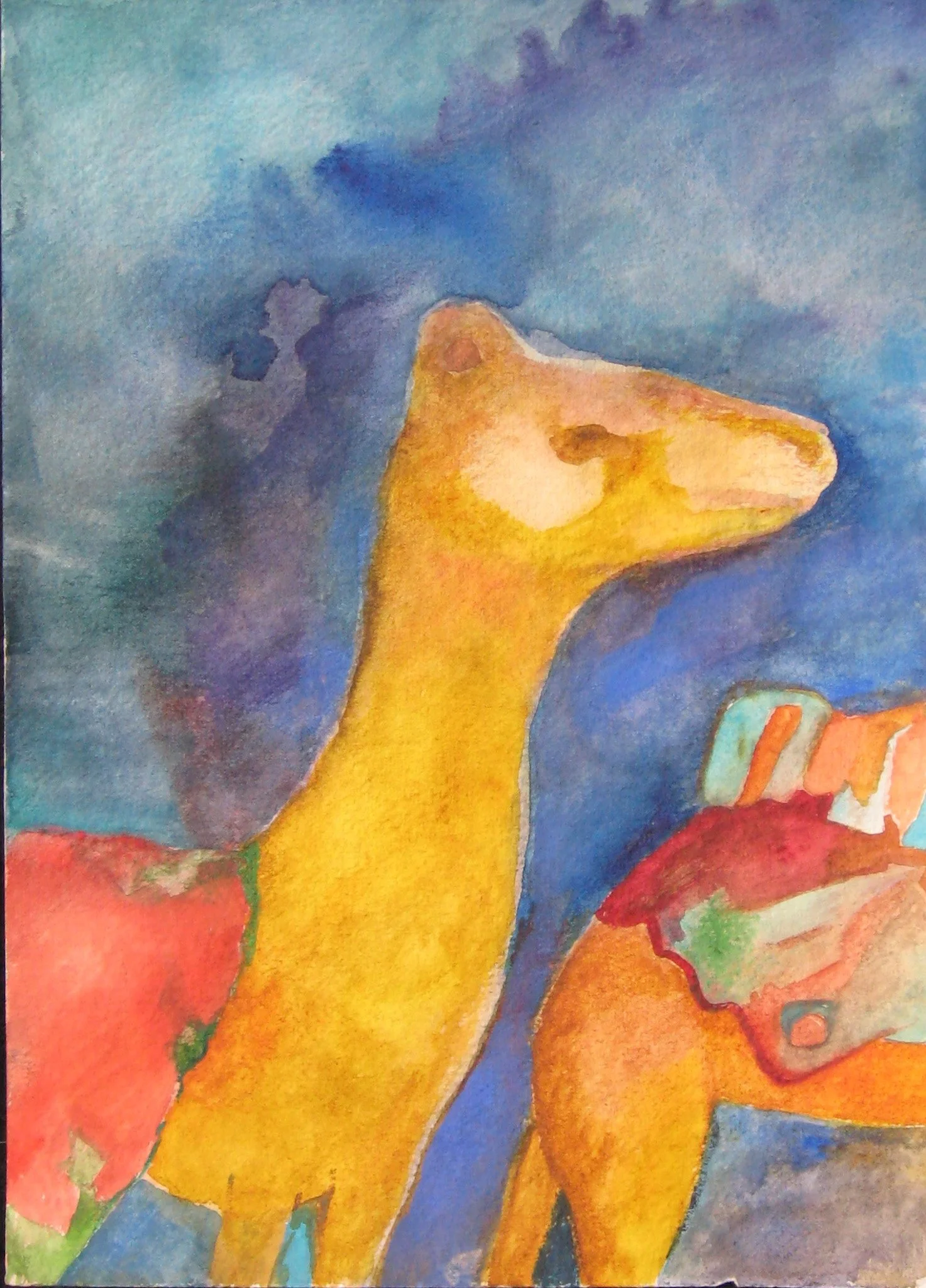 "Camel Front and Back" 2009, Watercolor on Arches watercolor paper, India