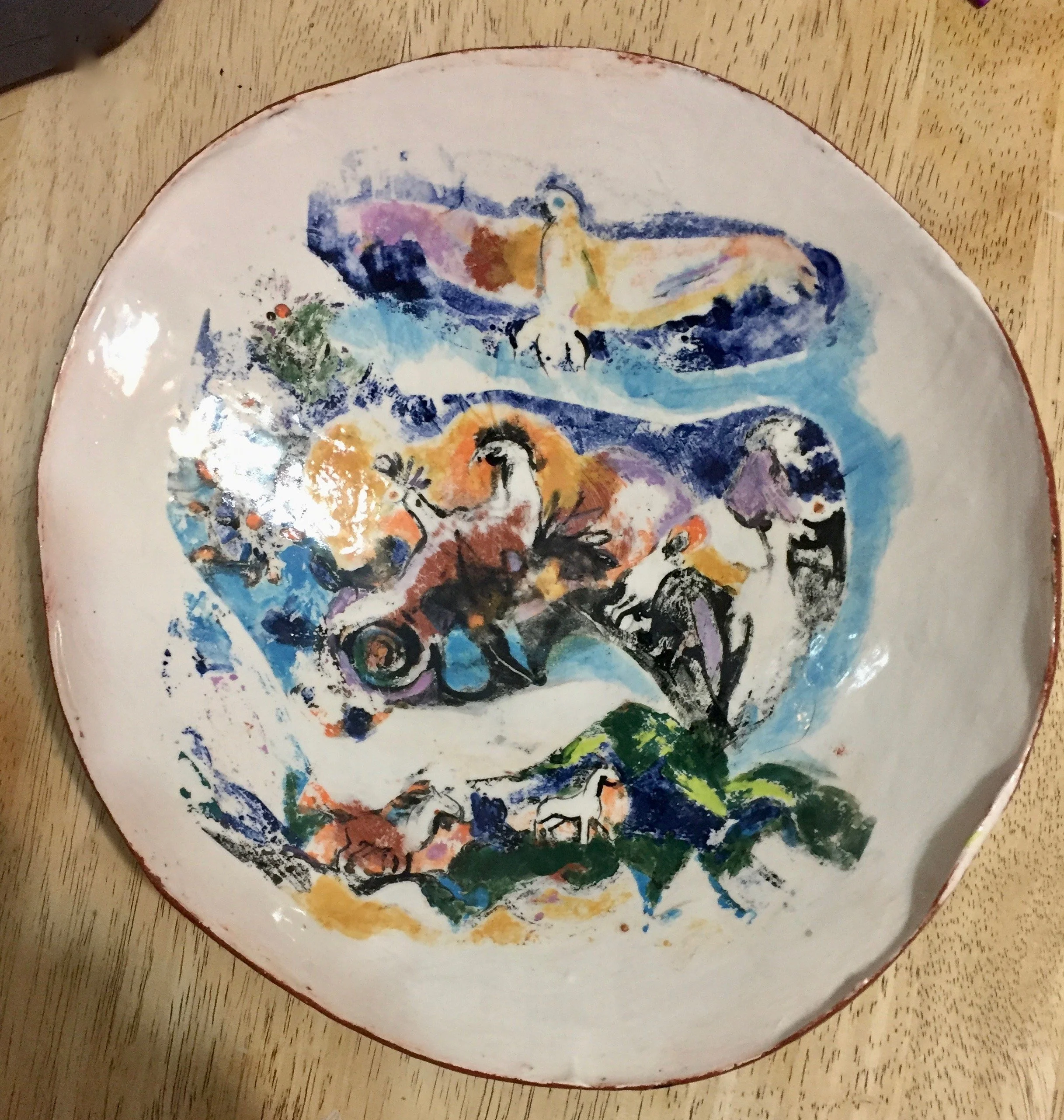 "The Everything and the Nothing, 2020's, Ceramic porcelain platter with silk screened image
