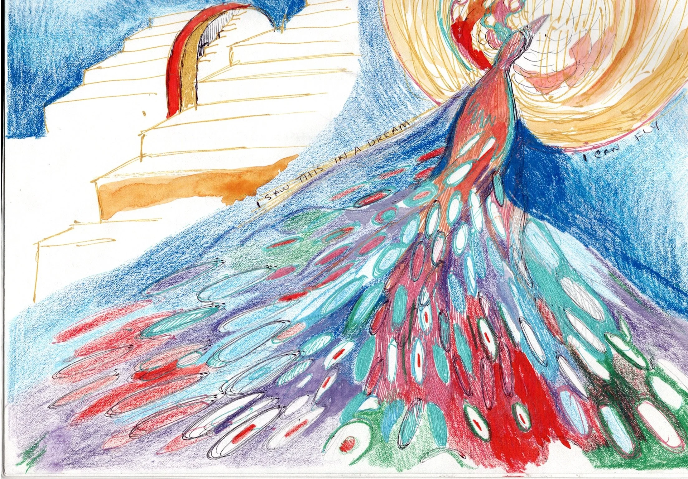 "Emerging and Transforming" 2025, Colored pencil on paper, From sketchbook