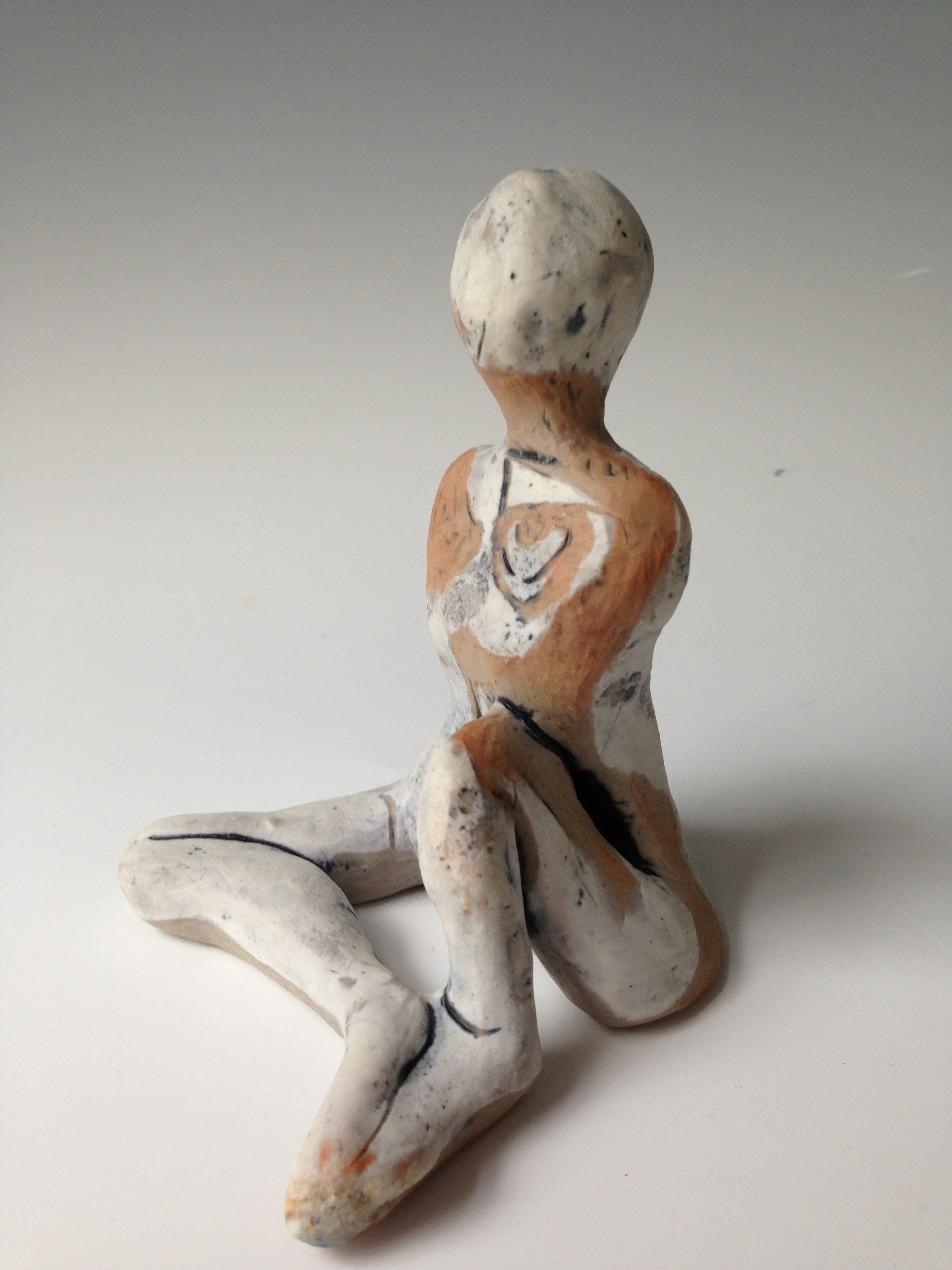 "Meditation From the Heart" 2000’s, Ceramic terracotta sculpture