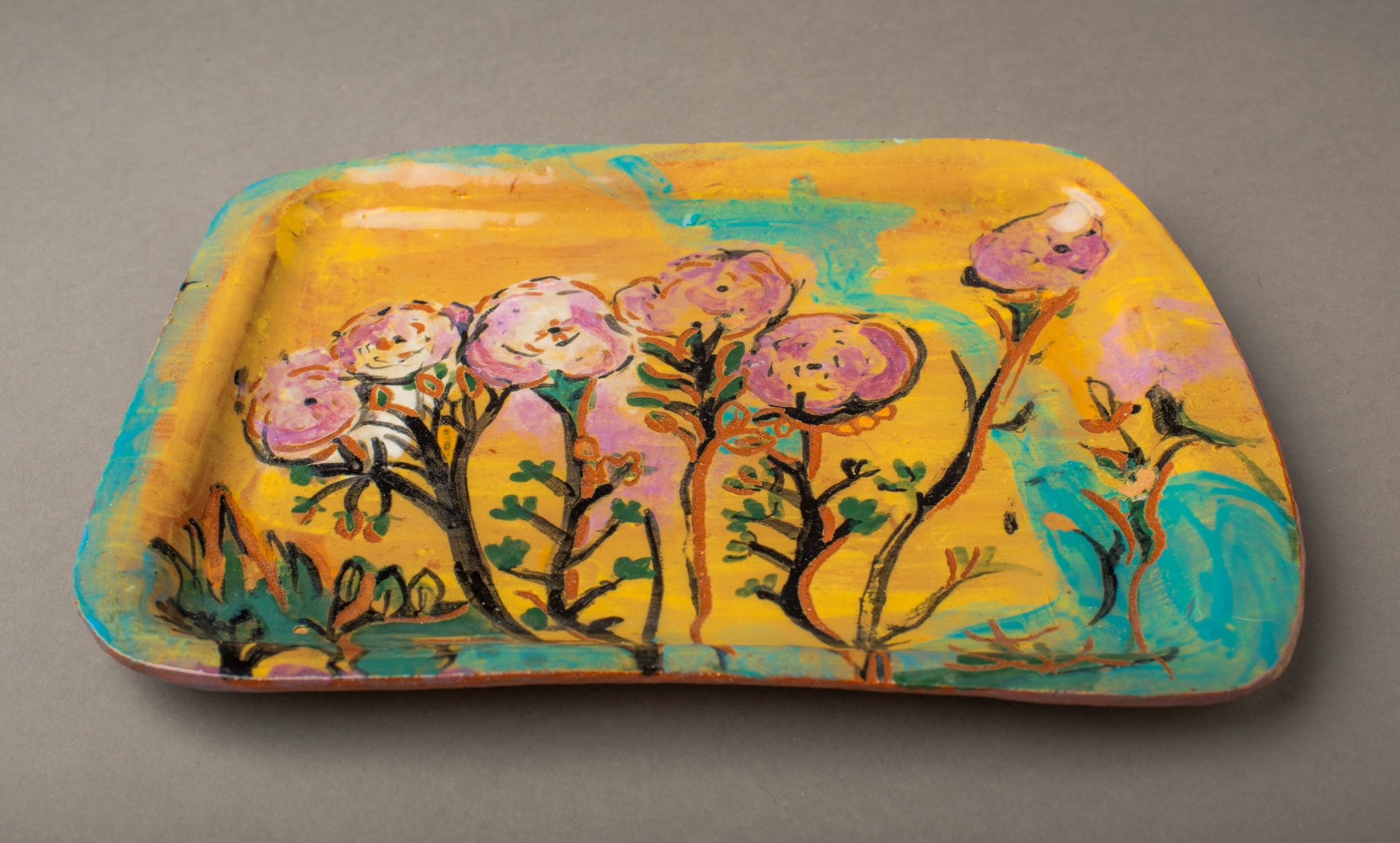 "Flowers" 2000's, Terracotta dish