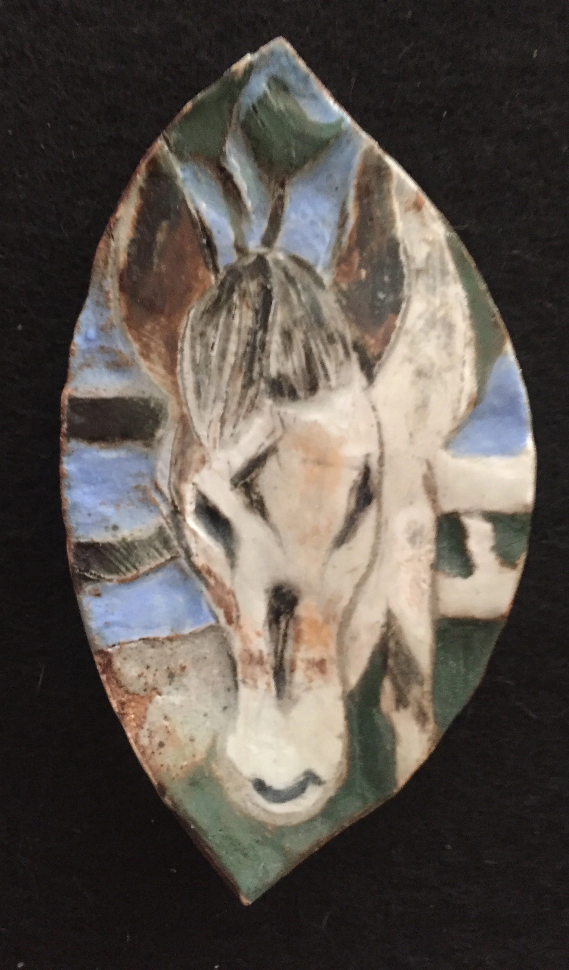 "Donkey Tile #5" 2020's, Porcelain handmade 