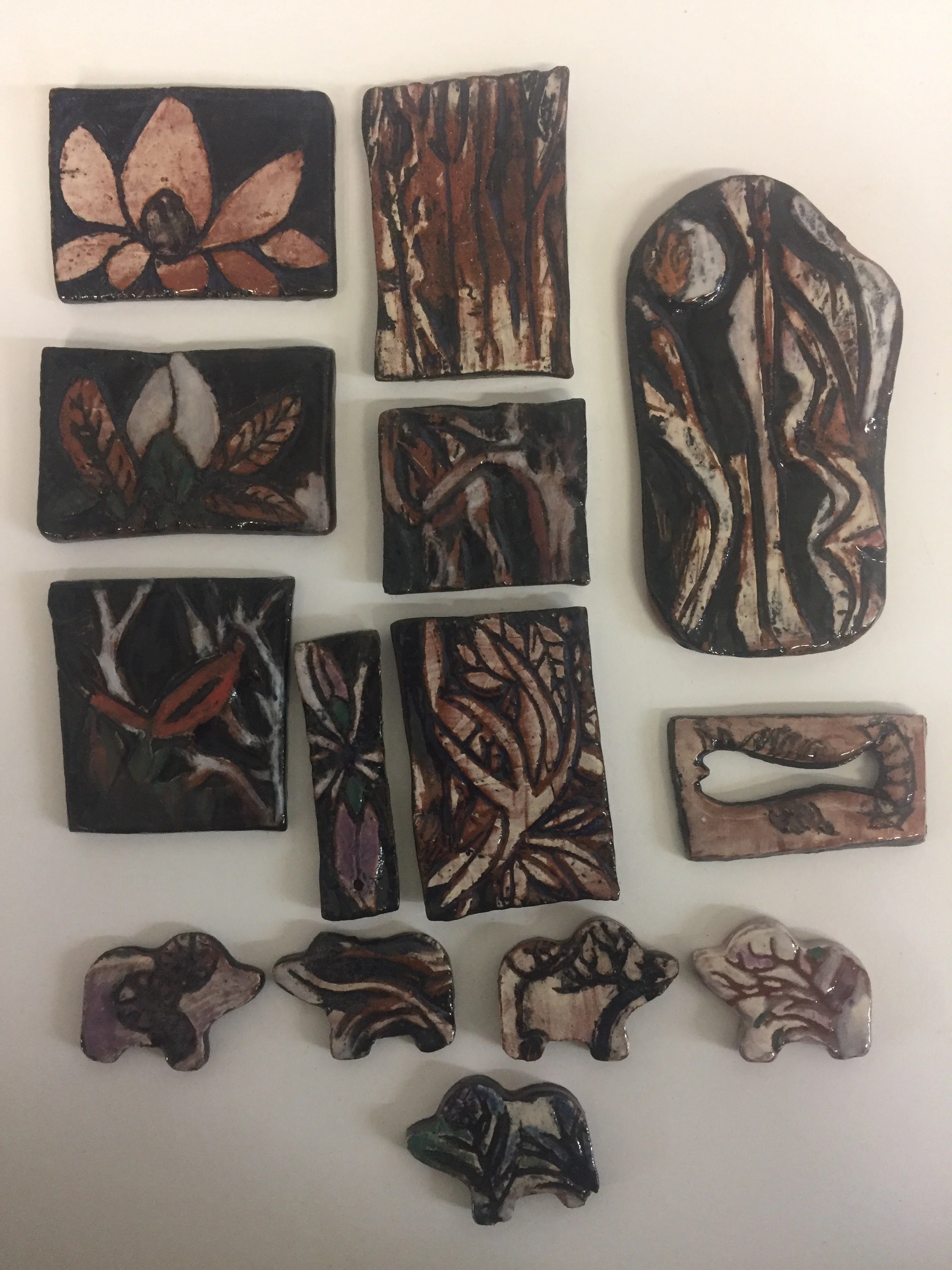 "Bits and Pieces of Everything" 2020's, Porcelain ceramic tile pieces
