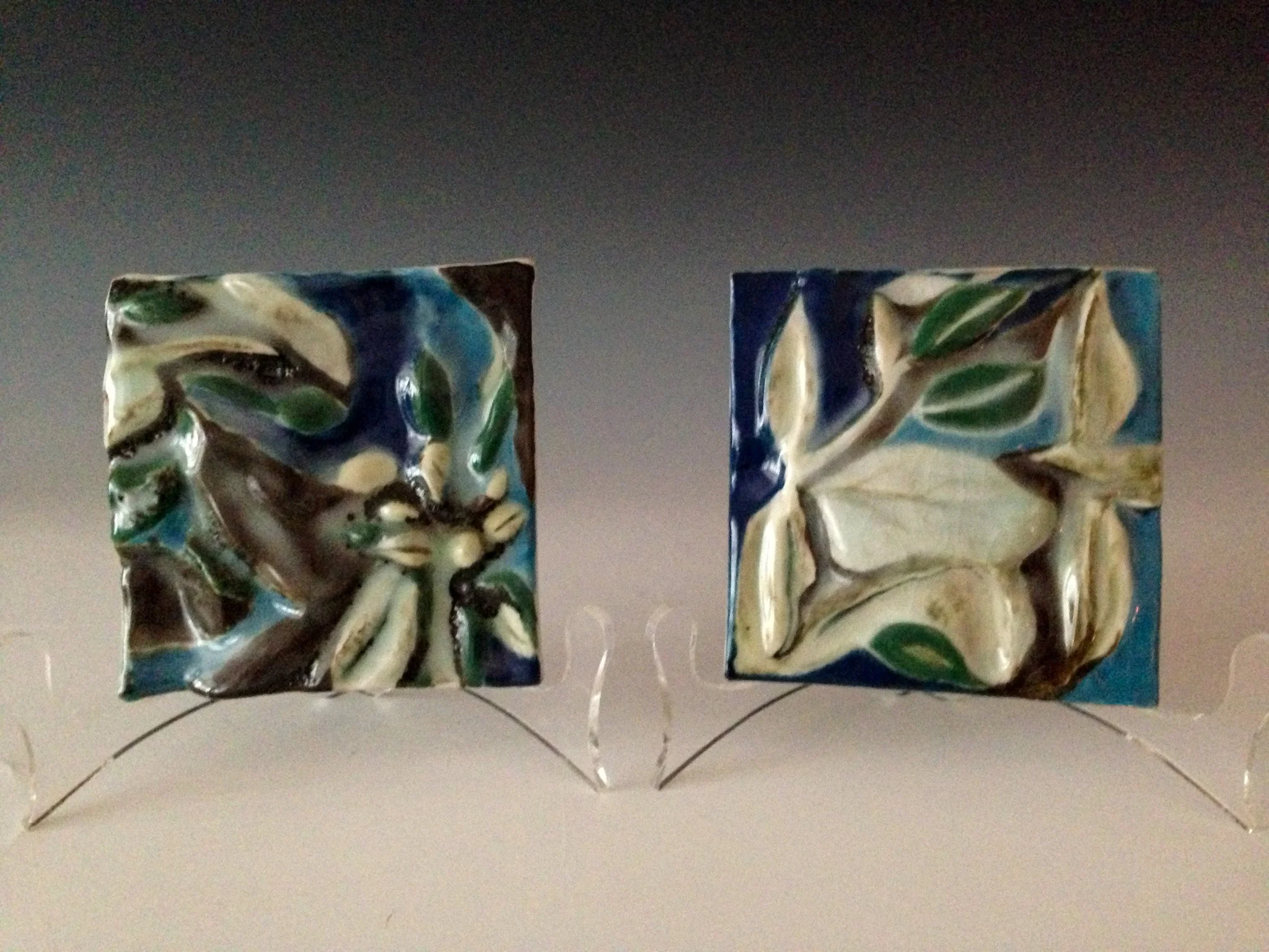 "Flower Tiles" 2012, Ceramic porcelain handmade 