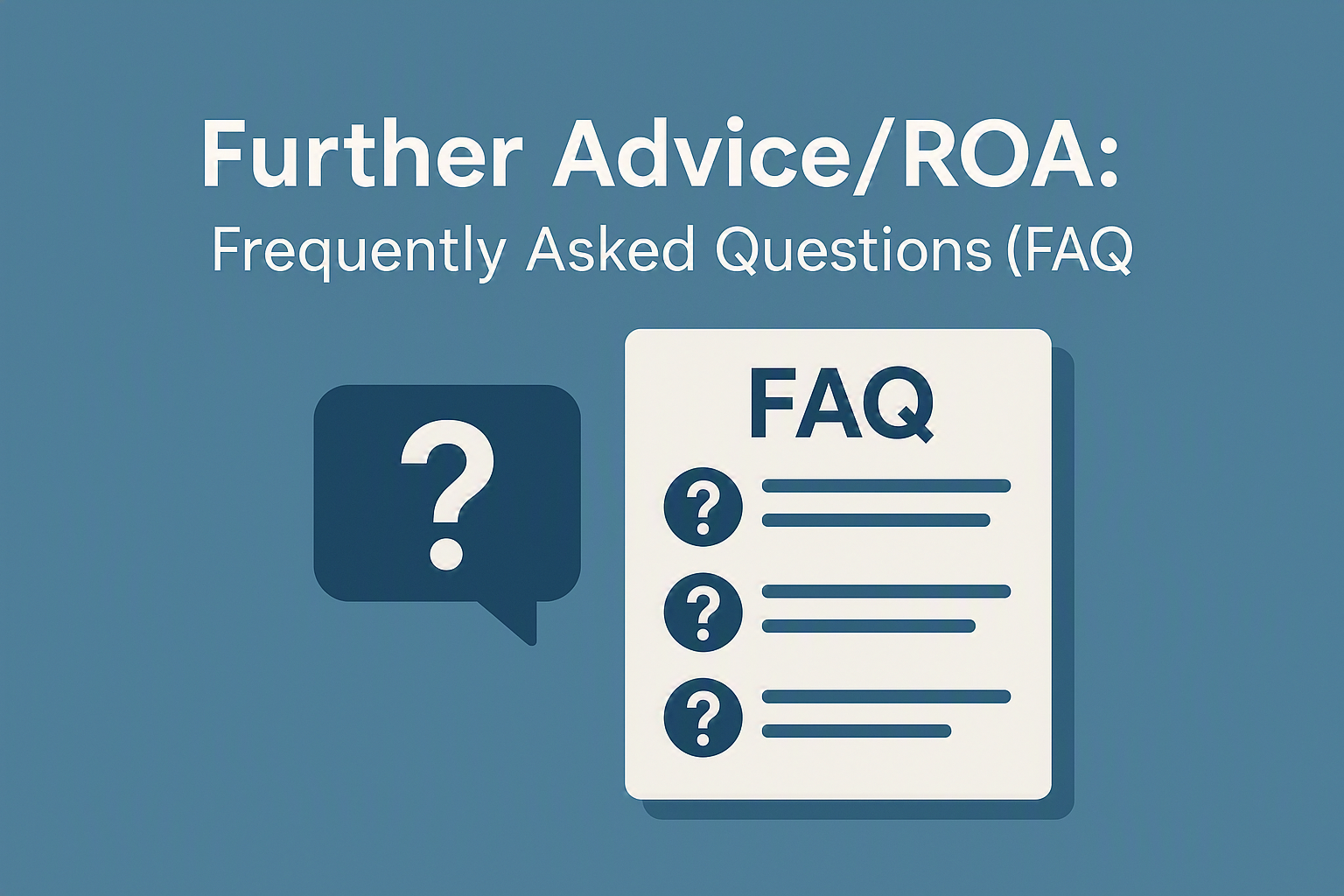 Lesson 5: Further Advice/ROA: Frequently Asked Questions (FAQ) - IIP ...