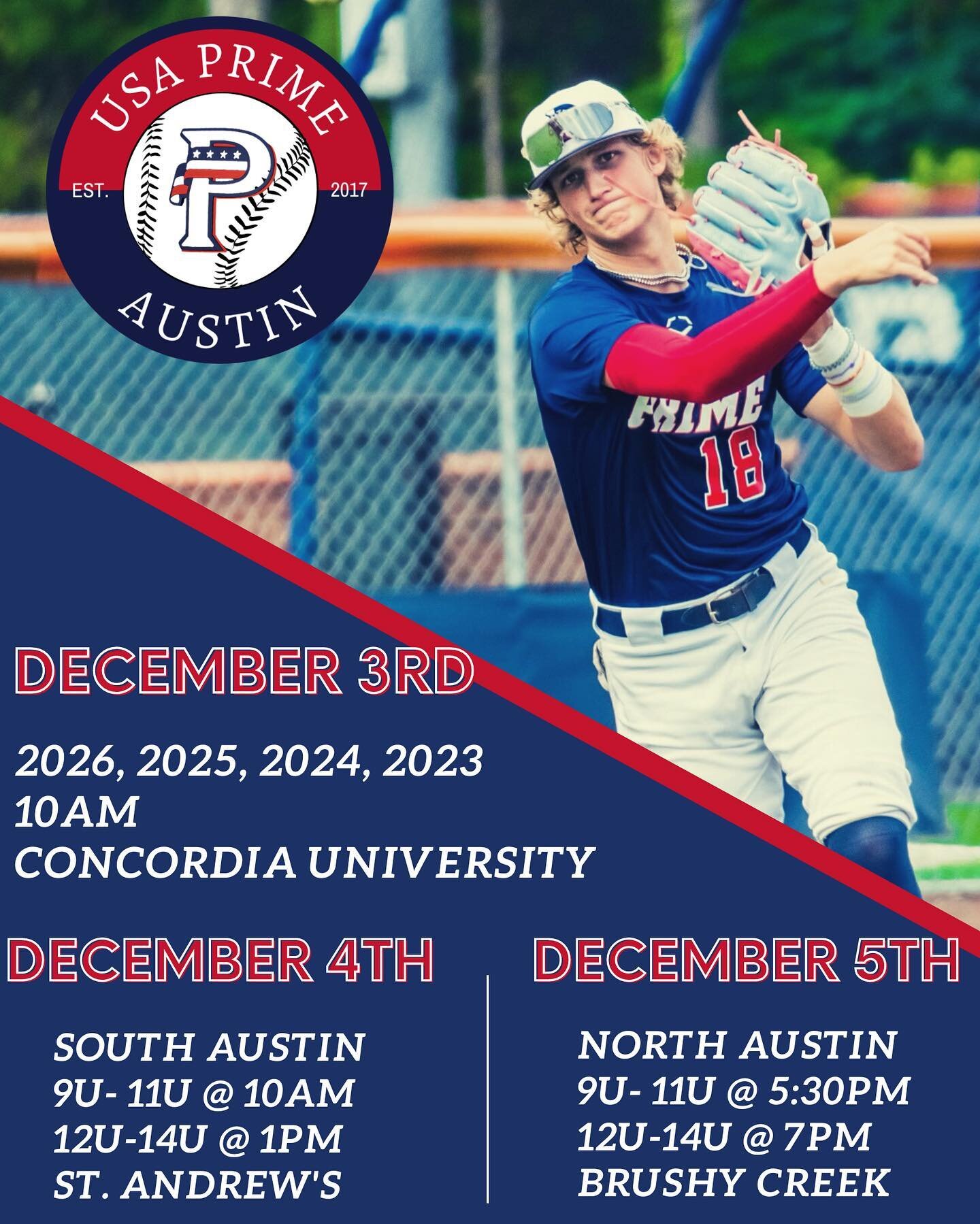 🚨USA Prime Austin Tryouts🚨
.
The first set of tryouts are starting tomorrow! If you&rsquo;re interested in joining the #PrimeMovement, don&rsquo;t forget to register!
.
Hit the link in our bio to register‼️
.
HIGH SCHOOL
🔴 800+ College Commits
⚪️ 