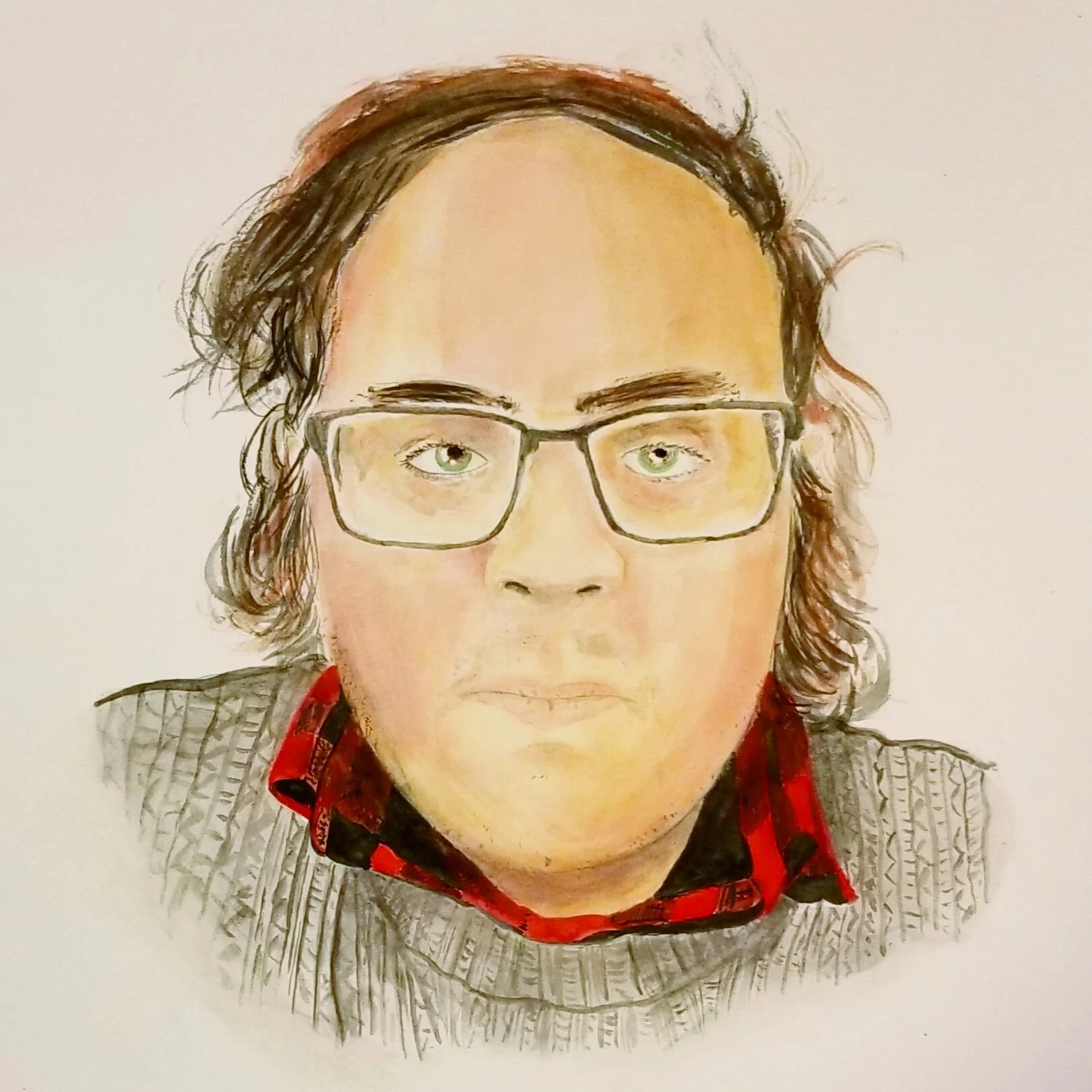 Self-Portrait (2019, 11x14, Watercolor) 