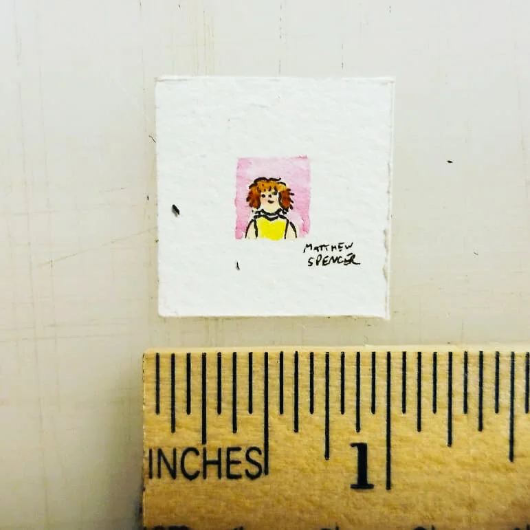 Small Girl's Sister (2019, 1x1, Watercolor/Ink)