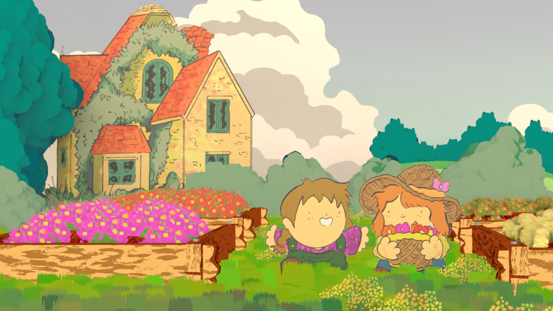 In Da Garden With Da Gurls (2022, 3D/2D Render)