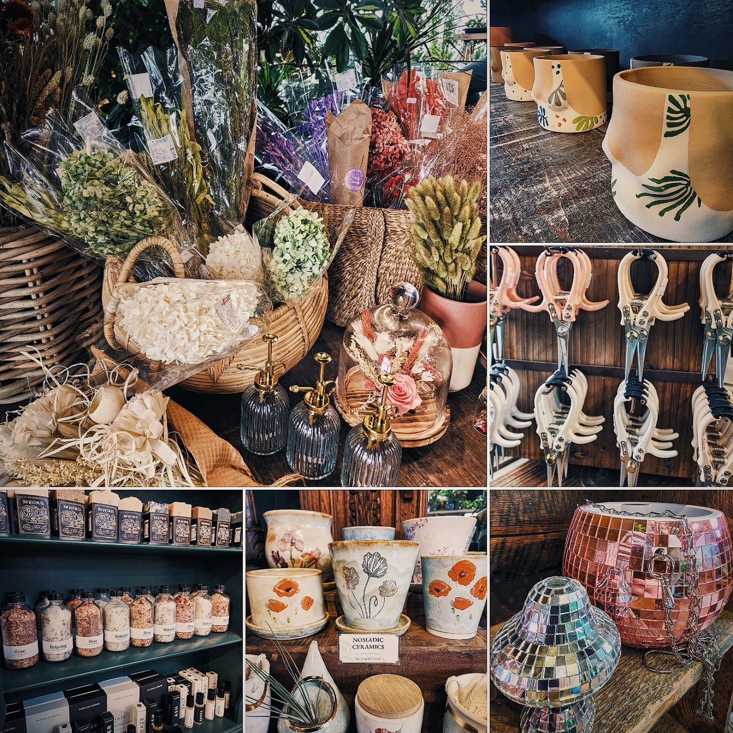 Some of our lovely gift ideas for Mothers Day in just a few weeks. We have floral teas, bath salts, candles, cards, planters, and loads of plants on the way. We also have elaborated on our dried floral selection and have cool glassware and budvases o