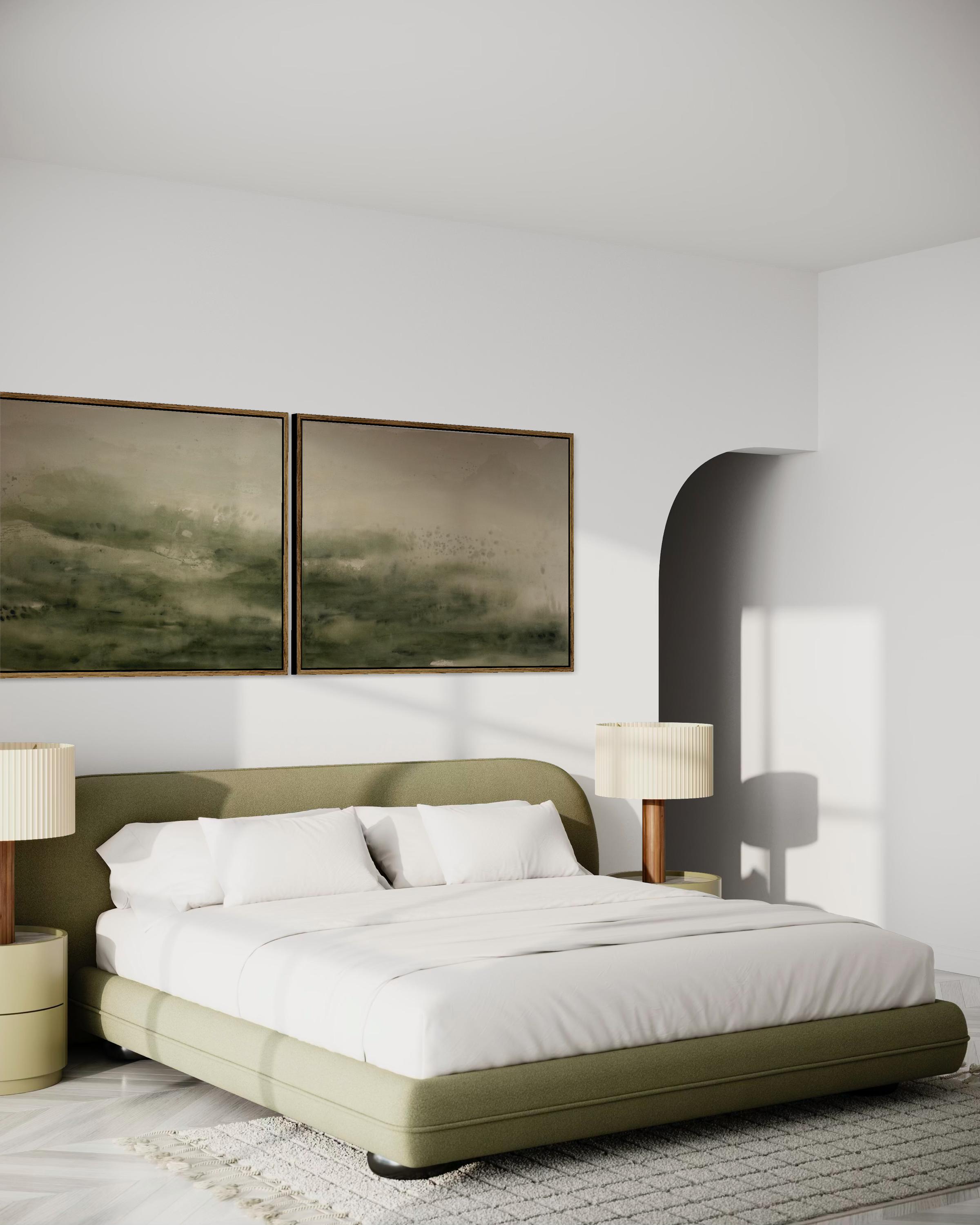 Washy Prairie Diptych