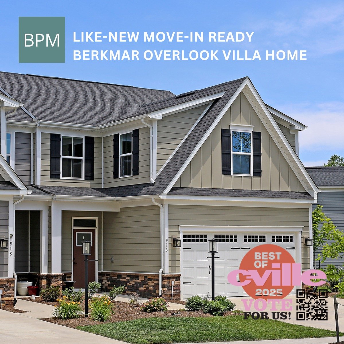 Move-in Ready! Nestled in the Berkmar Overlook community, this like-new 3 bedroom, 2.5 bath end-unit villa home offers convenience to shopping, dining, and Rt 29. Just a short drive from Hollymead Town Center, the Charlottesville-Albemarle Airport, T