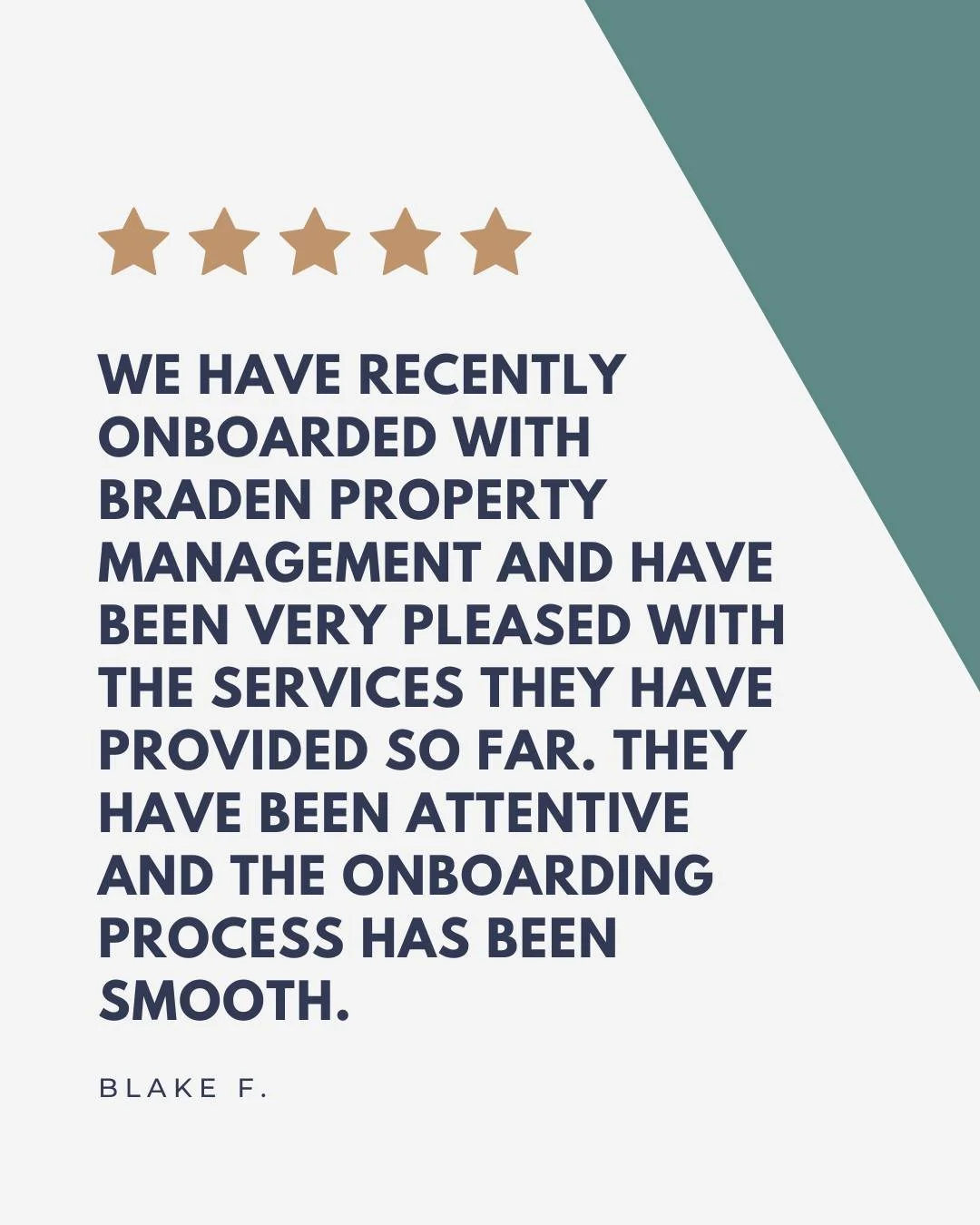 We truly appreciate receiving reviews like this! 

Providing an efficient and stress-free onboarding experience is a top priority for our team, and it&rsquo;s gratifying to see that reflected.

Charlottesville homeowners - if you need trusted managem