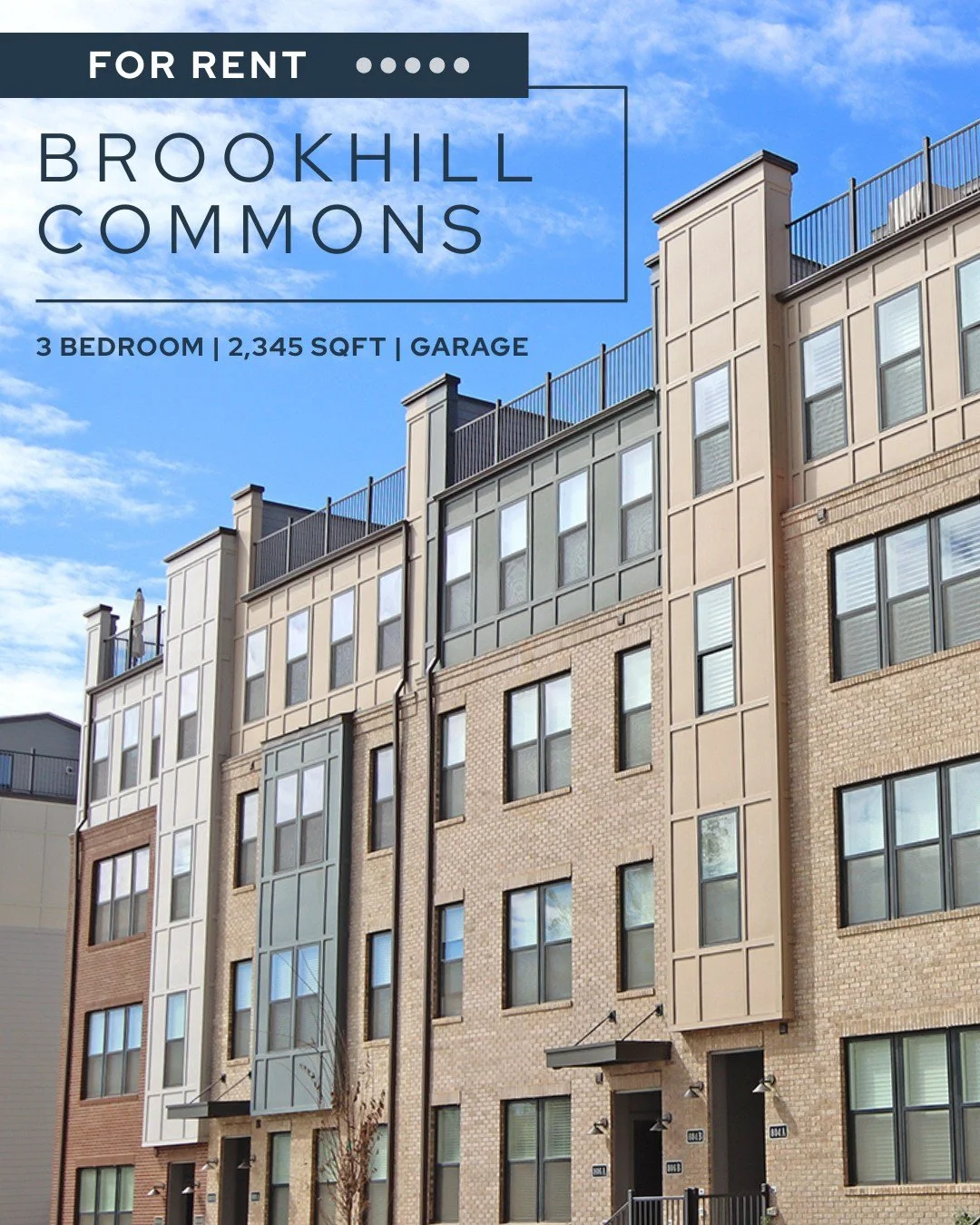 🔑 For Rent &ndash; Brookhill Commons! 806-B Wesley Lane.
Pet-friendly 3 bed &middot; 2.5 bath &middot; 2,345 sqft townhome with garage. Open-concept main level living, quartz + stainless kitchen, LVP flooring, 9-ft ceilings, bedroom-level laundry, a