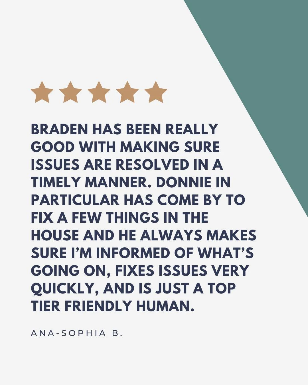 We love hearing feedback like this! Huge shoutout to our maintenance team for always going above and beyond to make sure our residents feel taken care of.

Want to join our team? View our open positions on Indeed (link in bio).

#bradenpropertymanage