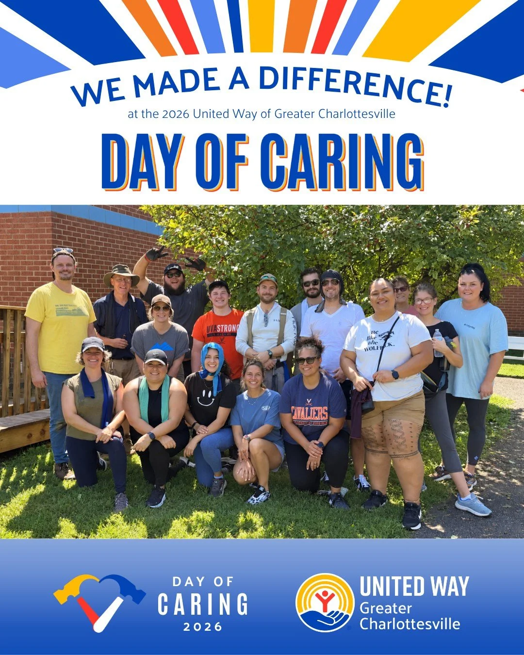 A day well spent giving back! 💙🌿

Last week, our team rolled up our sleeves for the @unitedwaycville Day of Caring at the B.F. Yancey Community Center in Esmont. Together, we stained a wooden ramp, cut back trees, weeded, mulched, and restored. 

B
