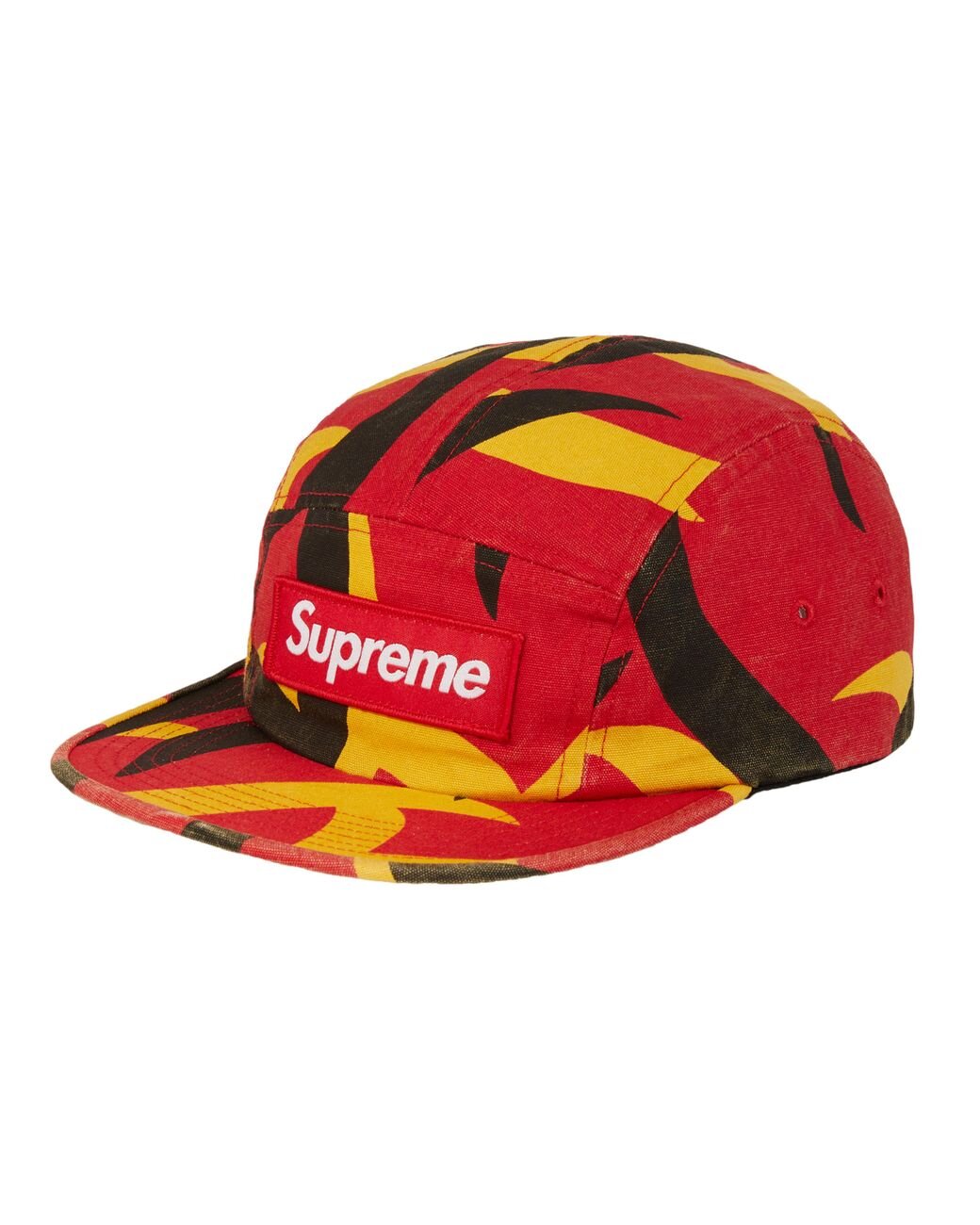 Supreme Reflective Stripe Camp Cap Red –