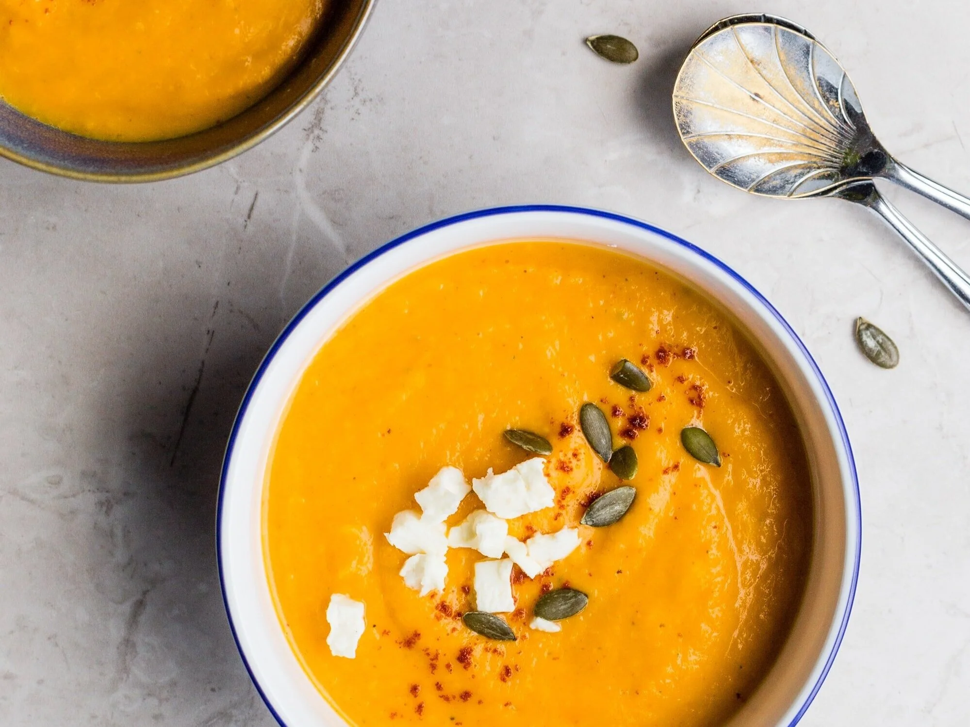 Roasted Carrot White Bean & Tahini Soup