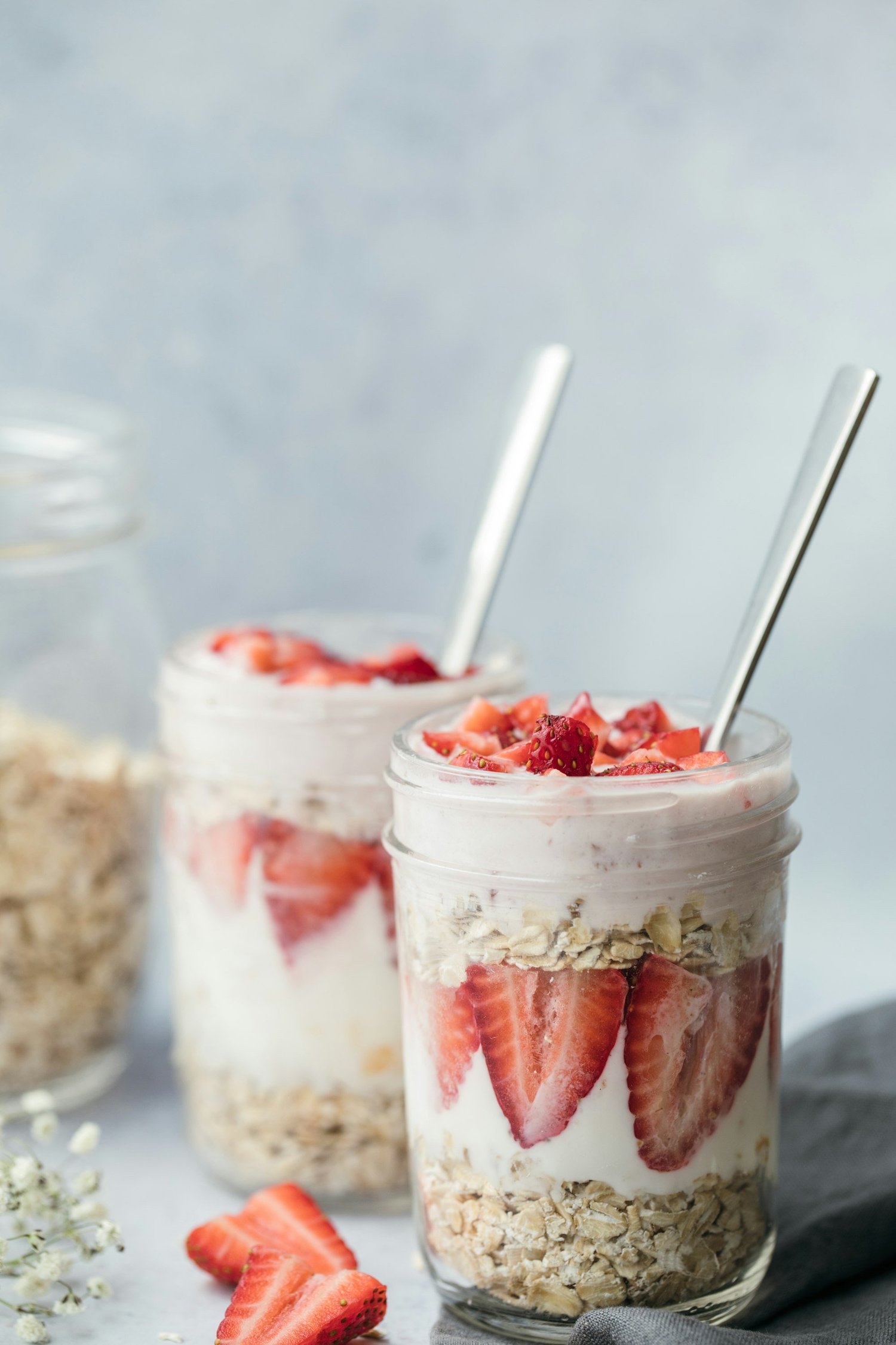 Strawberry and Rhubarb Overnight Oats Strawberry and Rhubarb Overnight Oats
