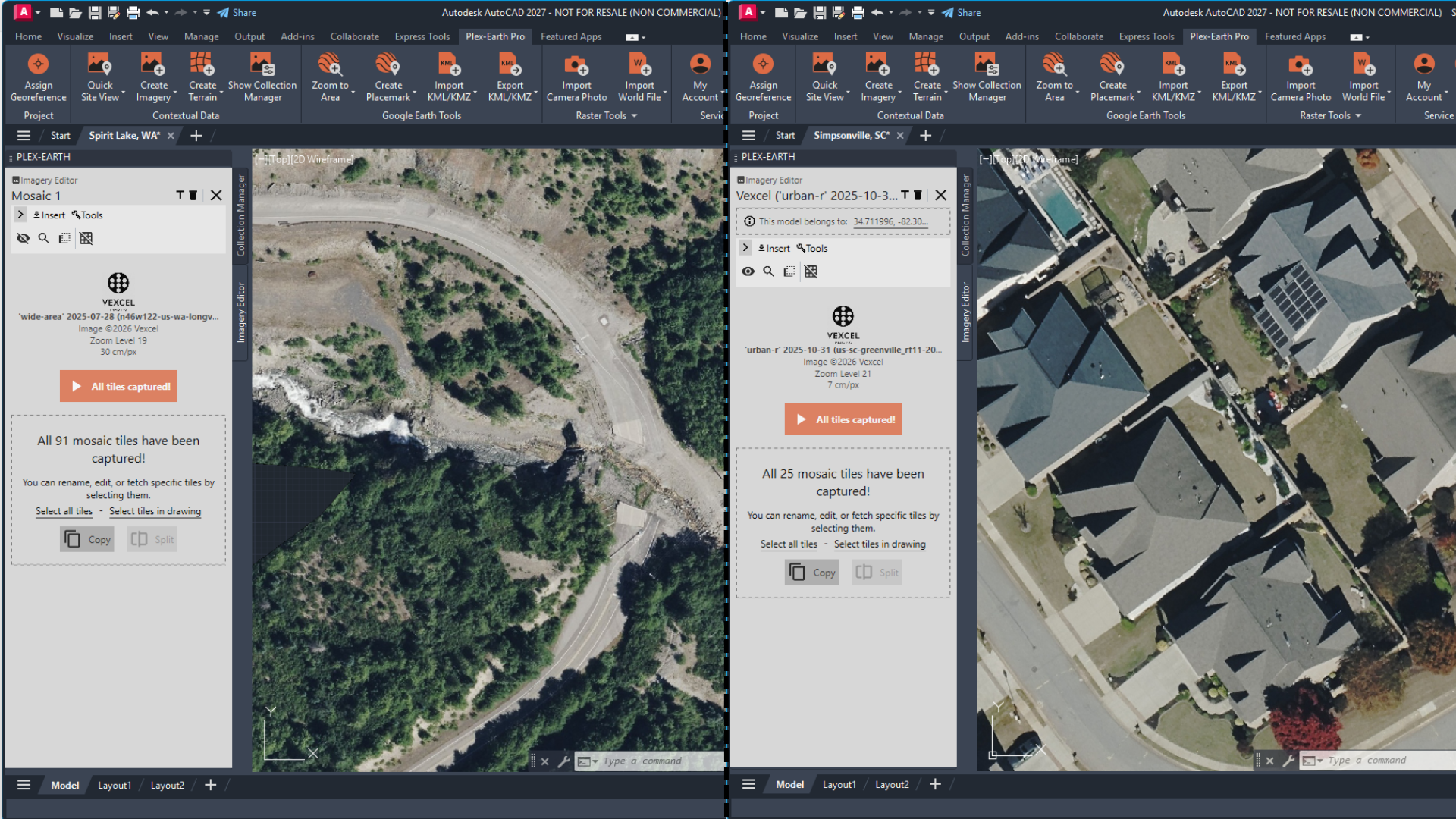 Image showing a rural & an urban area covered by Vexcel