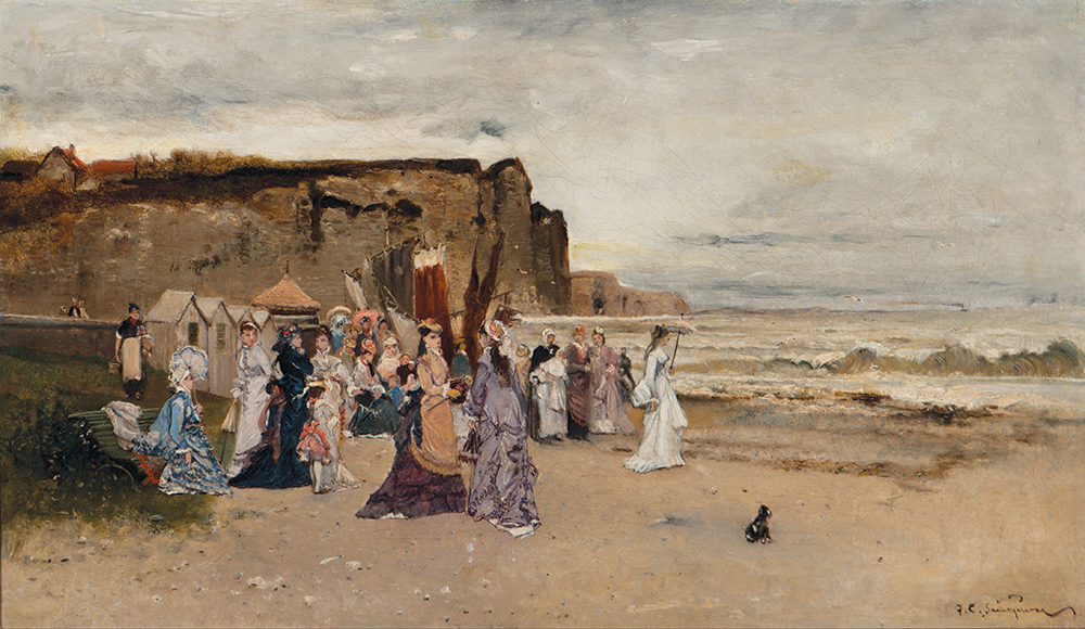 Gaston Casimir Saint-Pierre  Fr. 1833-1916  "A Day at the Beach" 