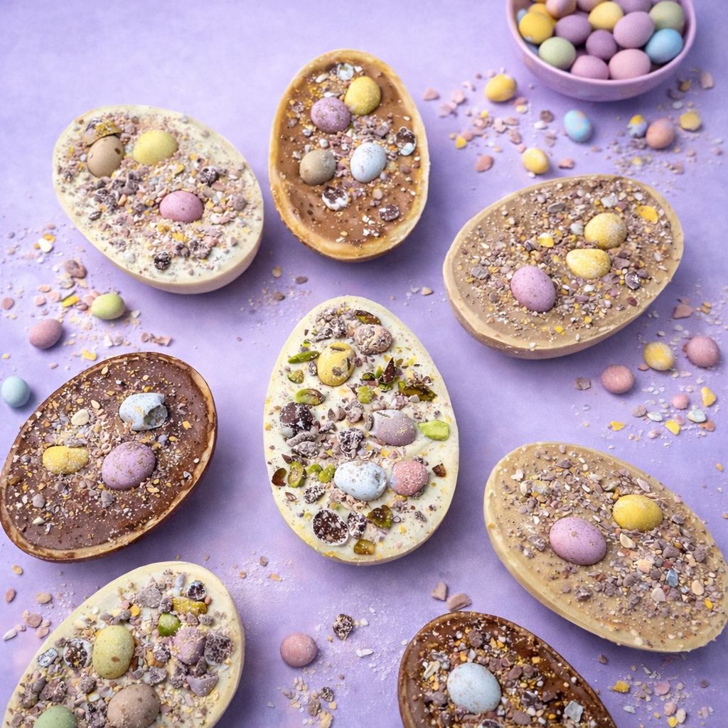 Blondie Filled White Chocolate Easter egg Half (1) 6 Flavours
