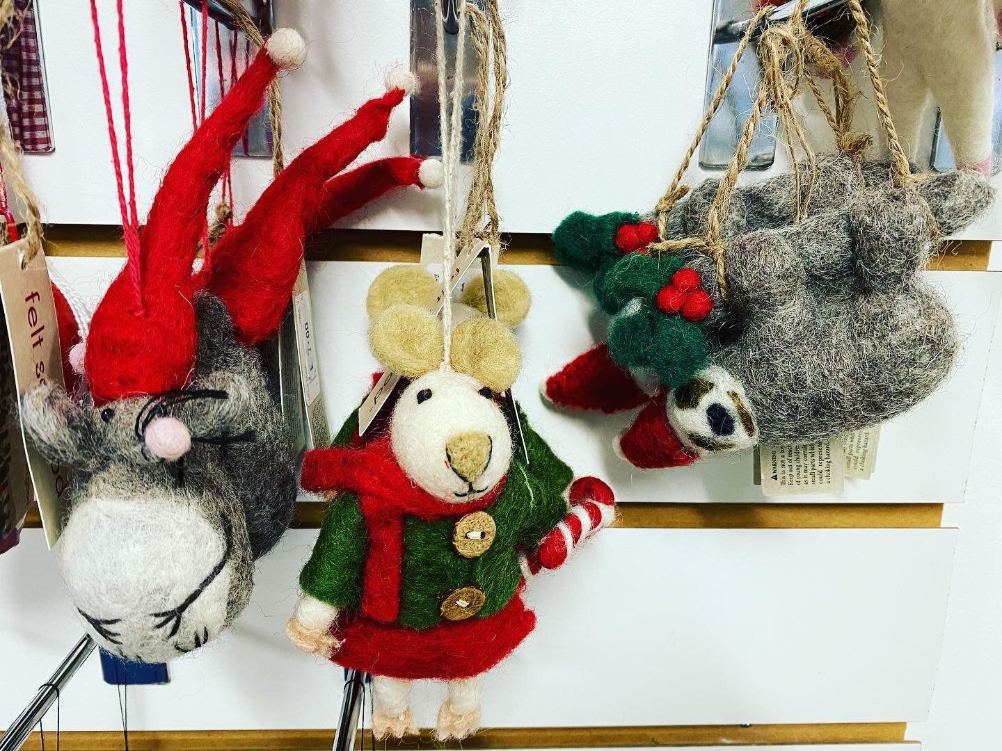 Just a few of our felt Christmas decorations fairly traded from Nepal. #fairtradechristmasgifts #christmasdecorations #feltdecorations #nepalfelt #fairtrade