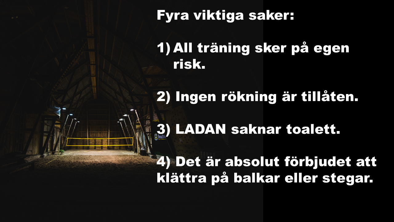 I ladan får ni vara helt själv, utmana varandra med en rolig fem kamp kanske? En rolig aktivitet till möhippan