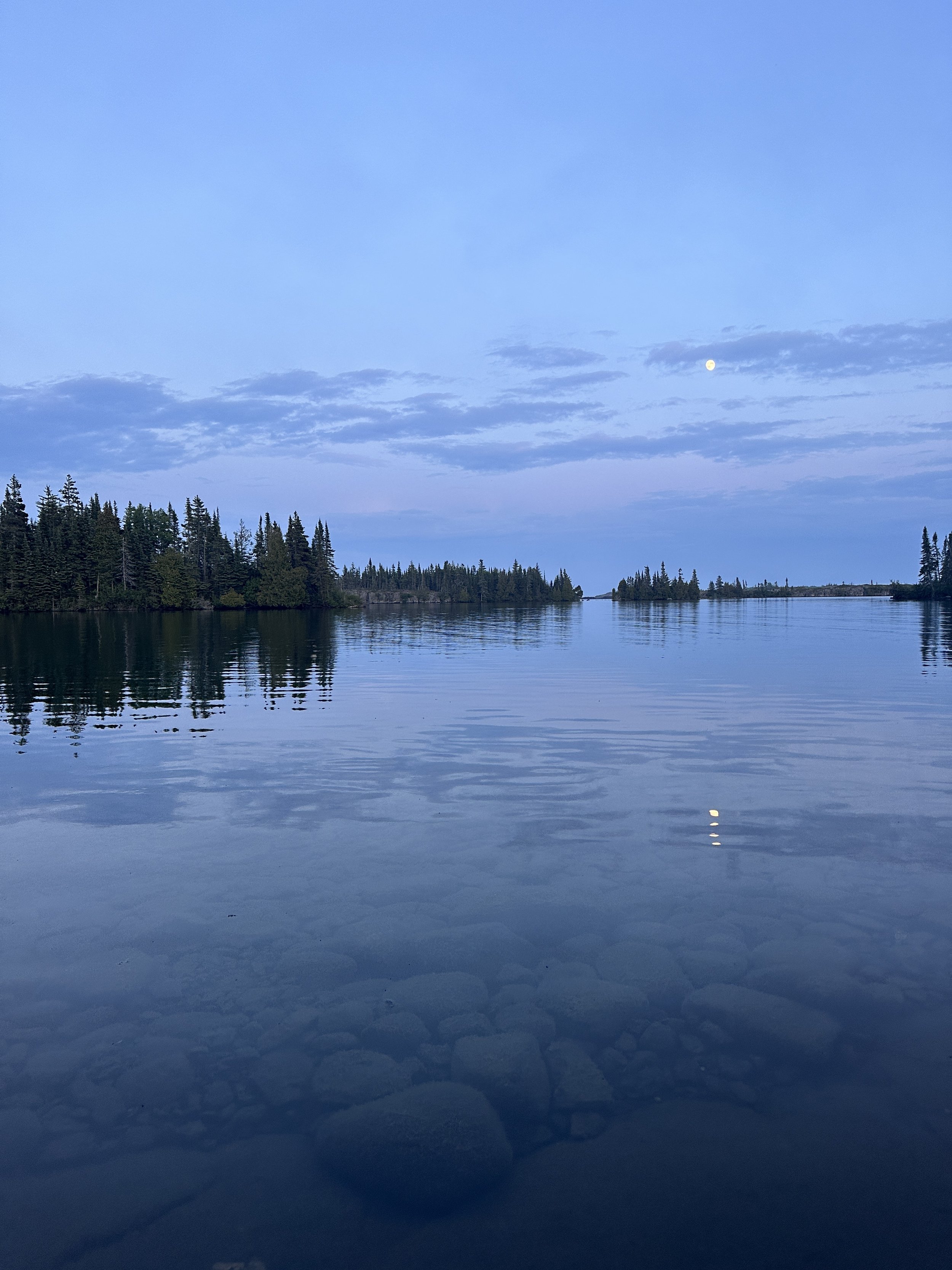 Moonlit Night along Lake Superior