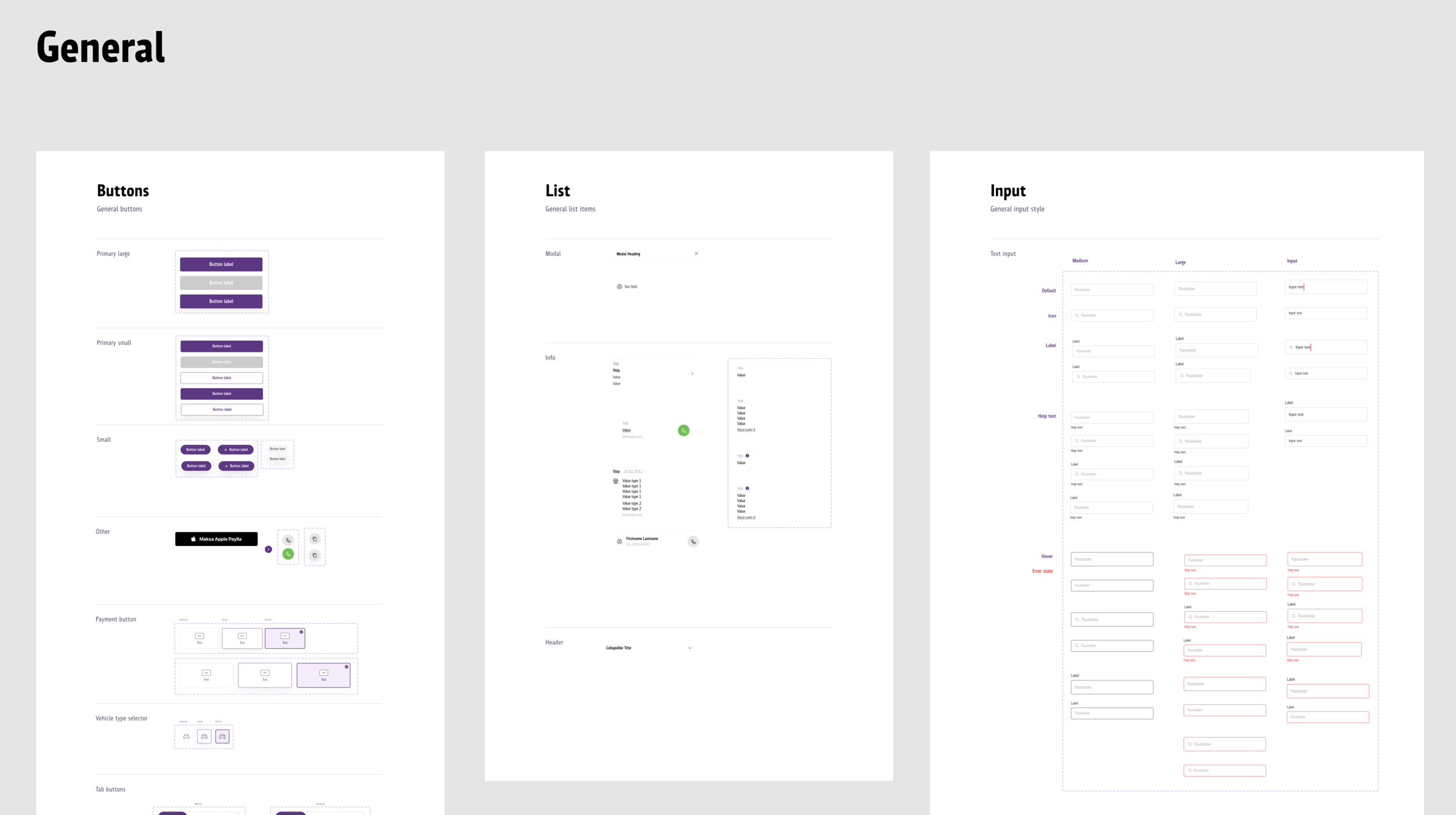 Part of 02 Rekkari design library in Figma