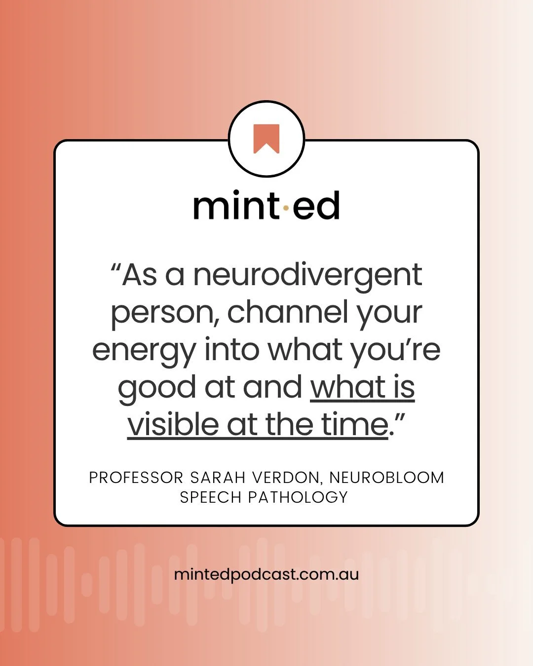 Is your workplace built for the 1 in 5? 🧠 ✨

&ldquo;As a neurodivergent person, channel your energy into what you&rsquo;re good at and what is visible at the time.&rdquo; &mdash; Professor Sarah Verdon.

In our latest episode, Lisa sits down with Pr