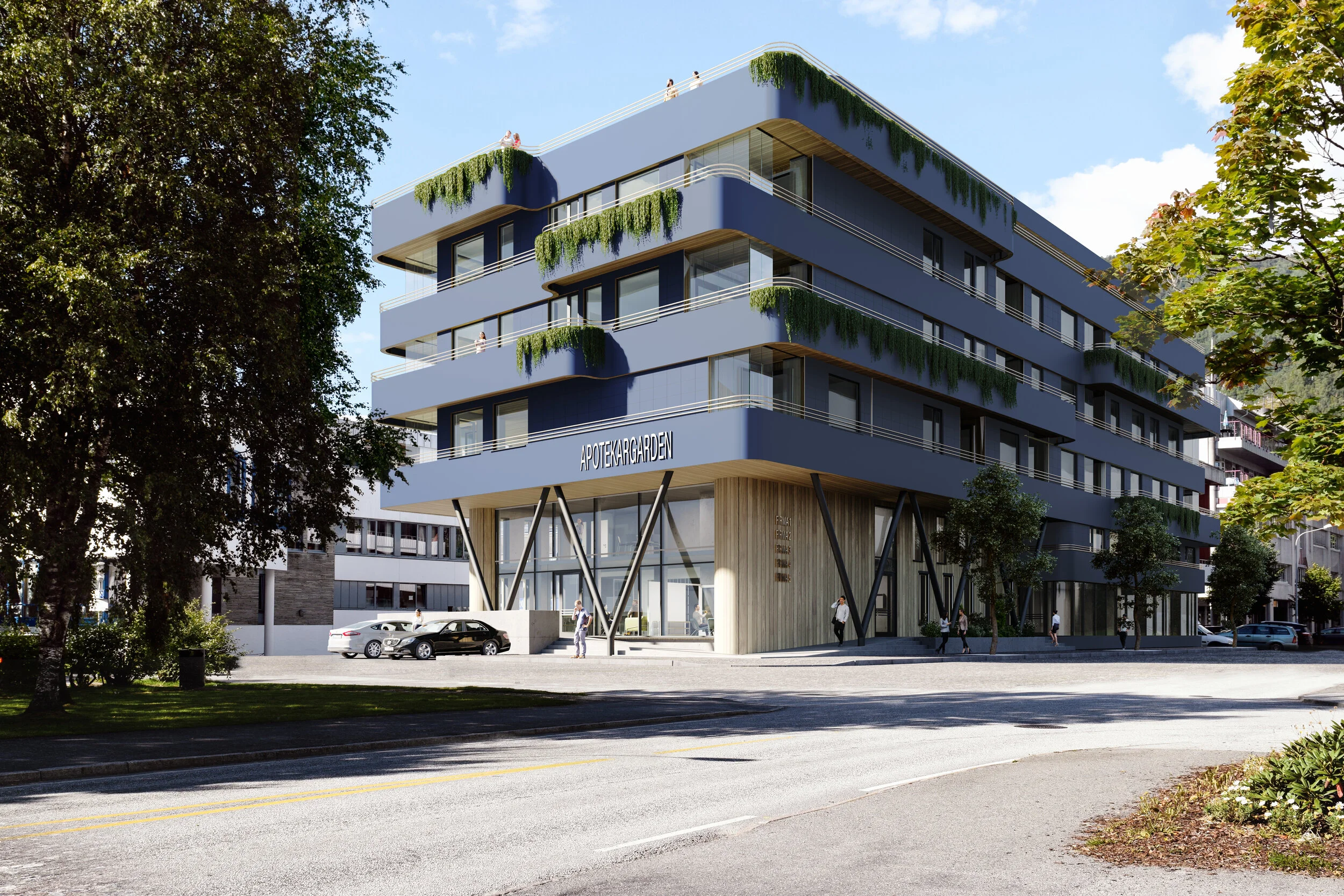  Apotekargarden. Illustrasjon: Xform 