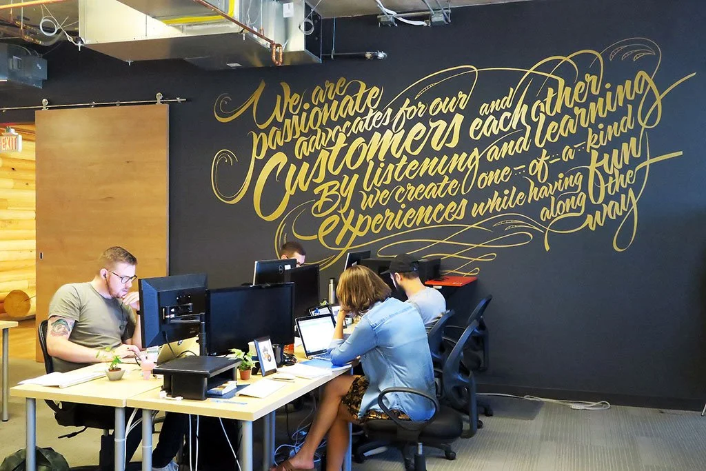 Hootsuite Quote Printed Mural Installation