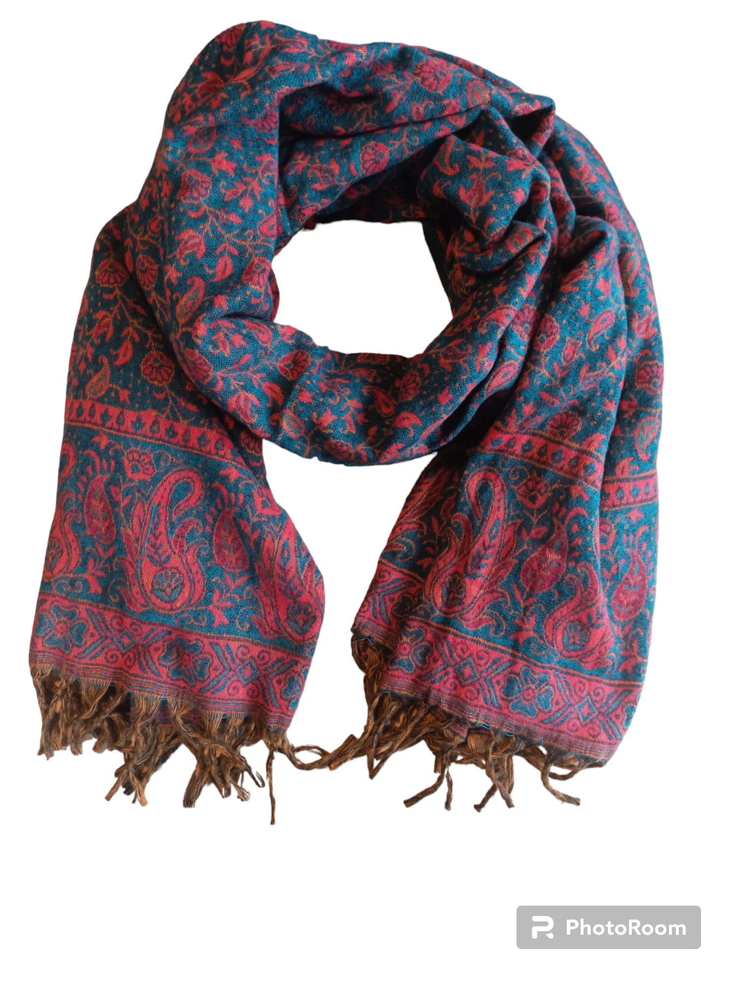 Etole en Laine Flowers bleu et rose