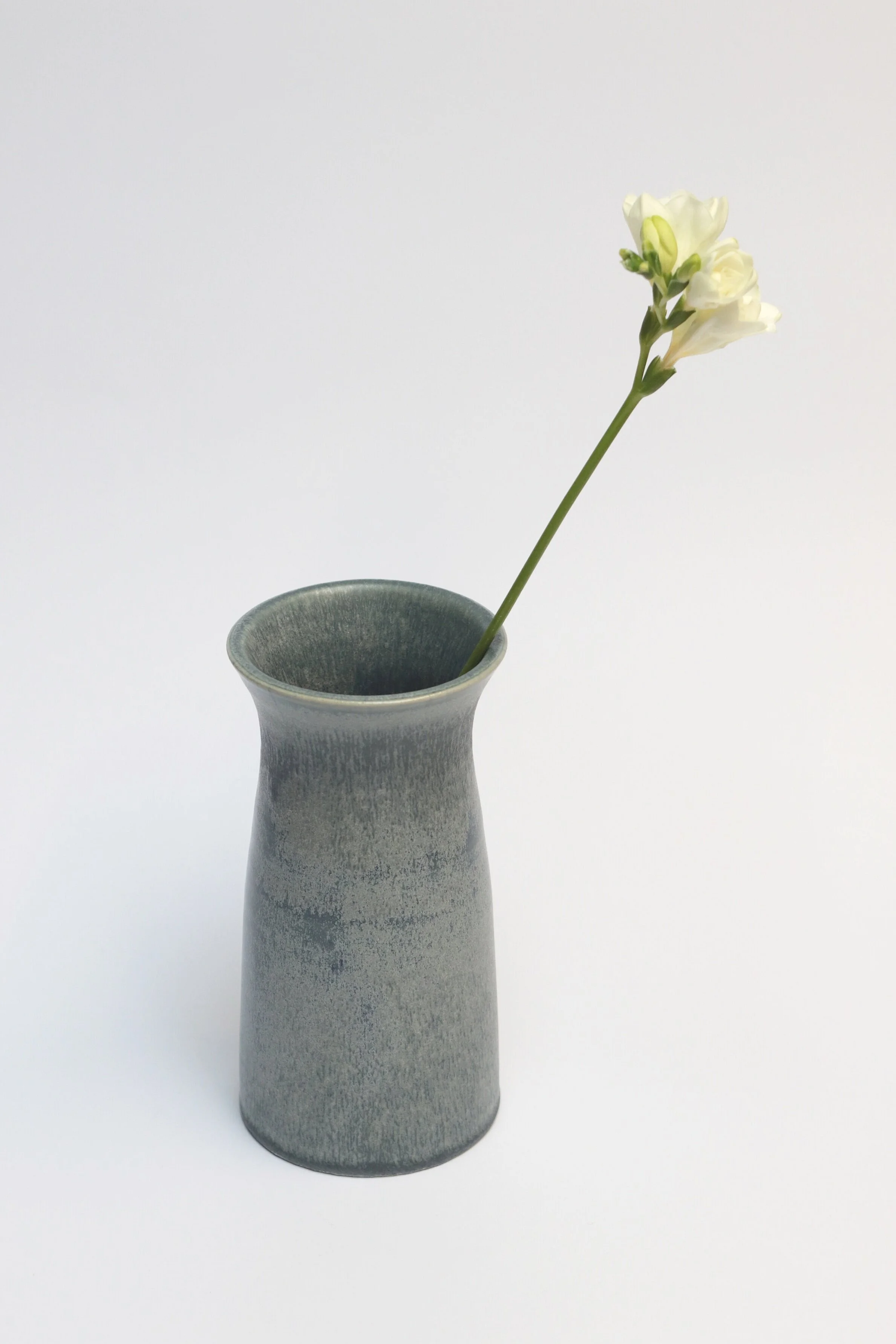 LNA Céramique Vase trompette bleu argenté