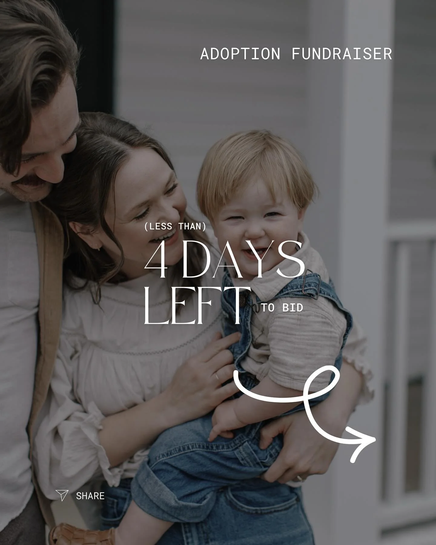 There are just 4 days left to bid in our online silent auction for adoption&mdash;comment &ldquo;link&rdquo; to get the auction straight to your dms! Massive thank you to ALL our incredible donors! I mean, what an amazing line up. It was so amazing s