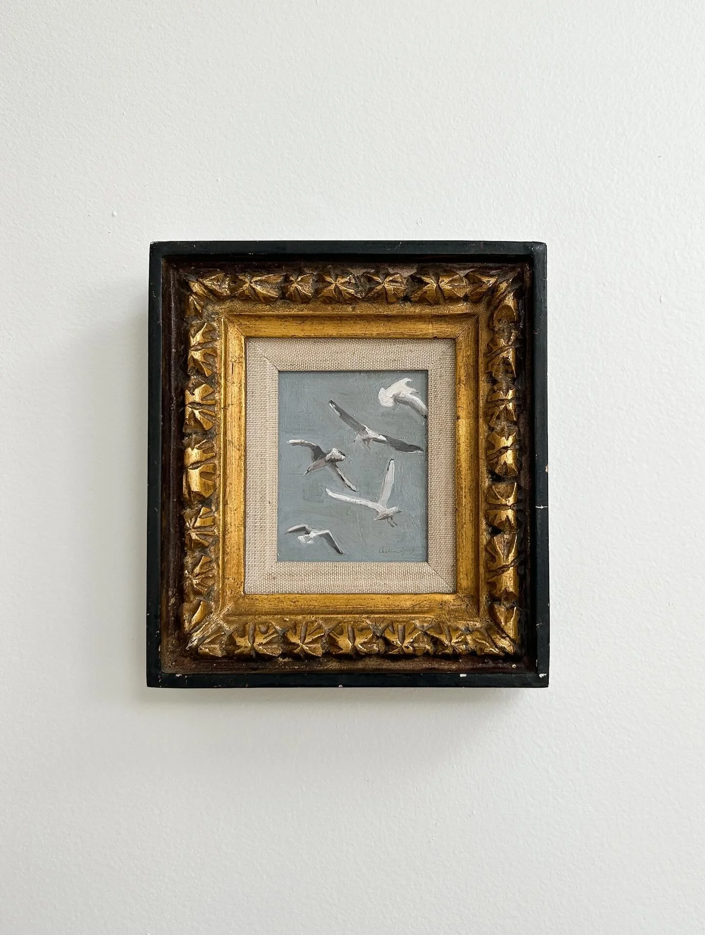 &ldquo;See the Birds,&rdquo; 4x5 oil on panel.

What started as a bird study for a larger commission turned into a painting that simply poured out of me while facing a season of loss and thinking on Matthew 6. This one will stay in our personal colle