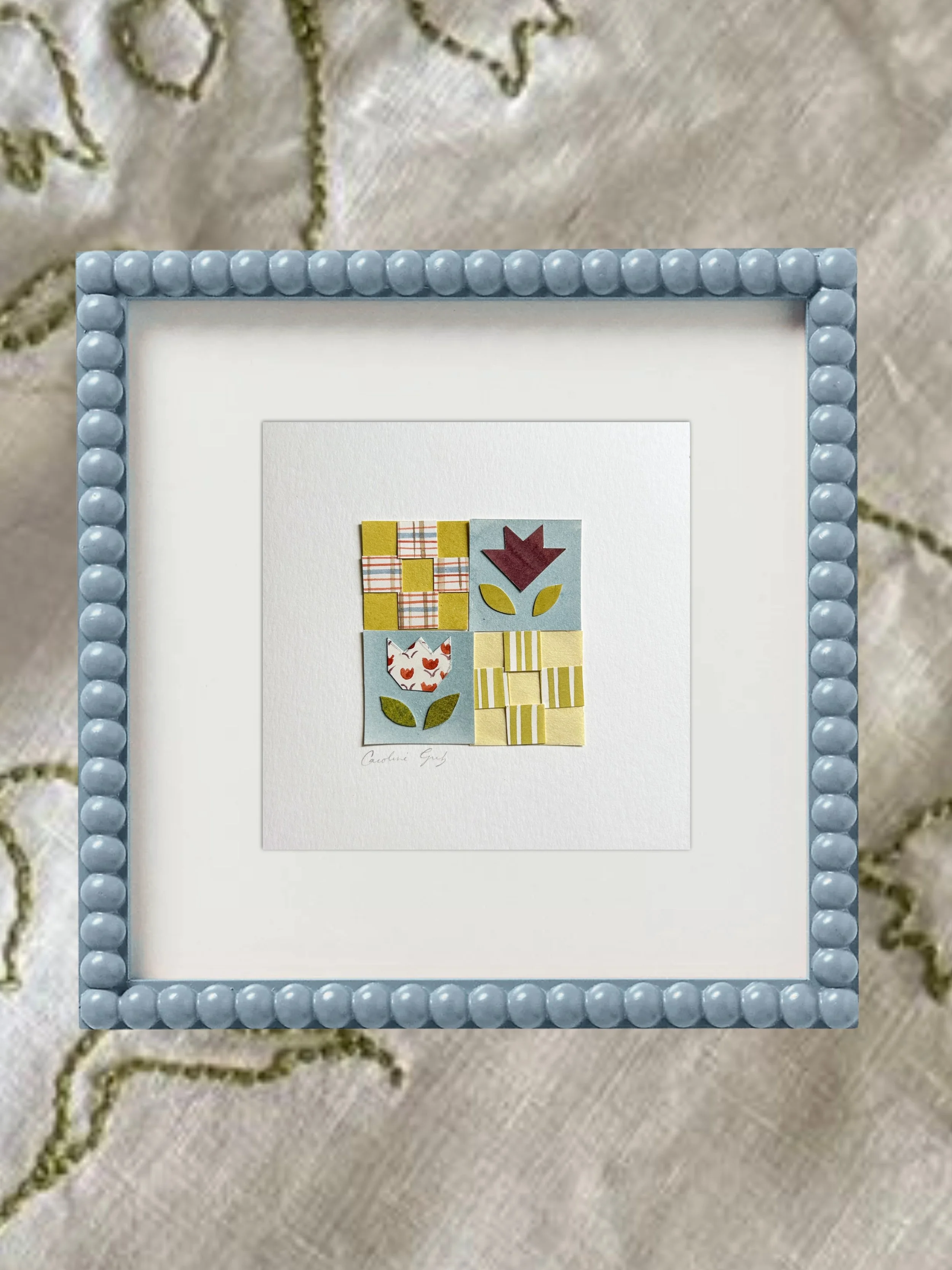 Edit: SOLD OUT! Thank you thank you! ☺️

PATCHWORK | Now live and just 4 are left! Comment &ldquo;quilt&rdquo; and I&rsquo;ll pop the link to the collection into your inbox. 

I imagine these pieces would be darling framed up in a colorful bobbin fra